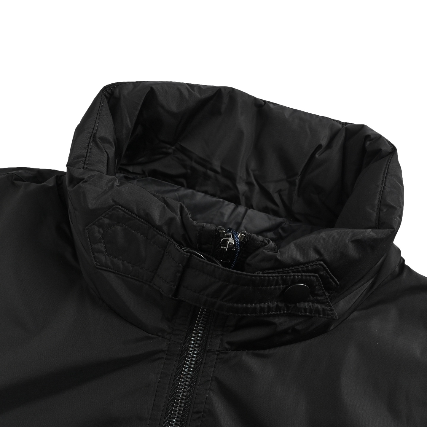 Prada/普拉达 25Fw下摆双边翻盖口袋羽绒服薄绒外套 黑色
