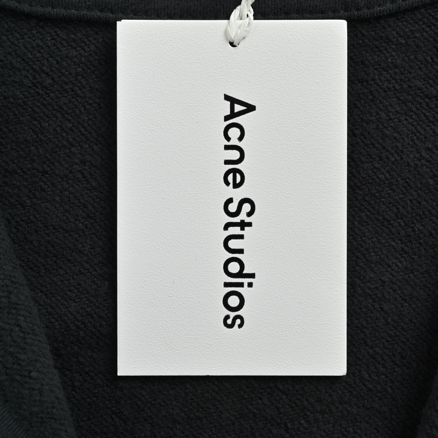 ACNE STUDIOS 明线字母连帽外套 定织定染石墨黑500克大厚卫衣面料