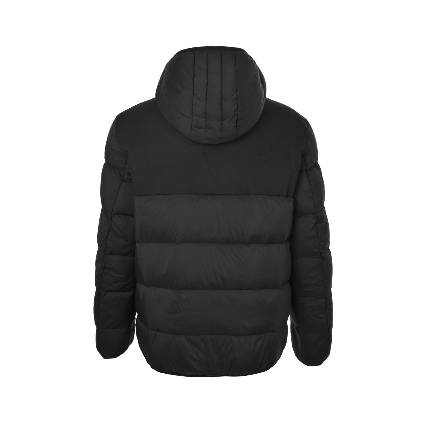 Moncle/蒙口 25Fw拼接连帽羽绒服 黑色 米白