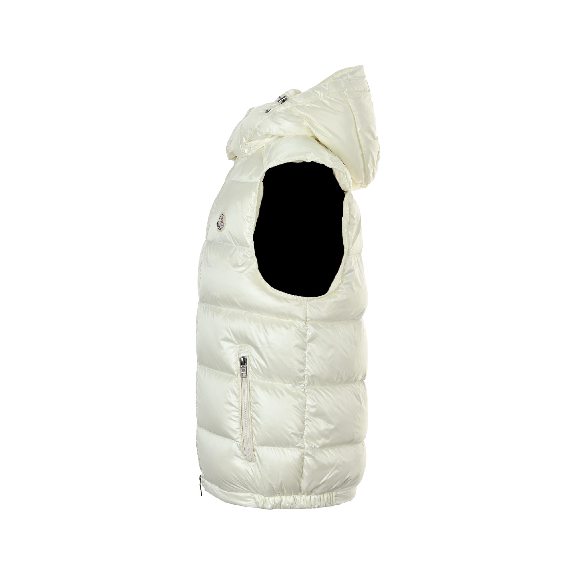 Moncler/蒙口 经典连帽羽绒马甲 Bormes羽绒马甲采用标志性闪亮漆面尼龙制成 经典长方格绗缝令其脱颖而出