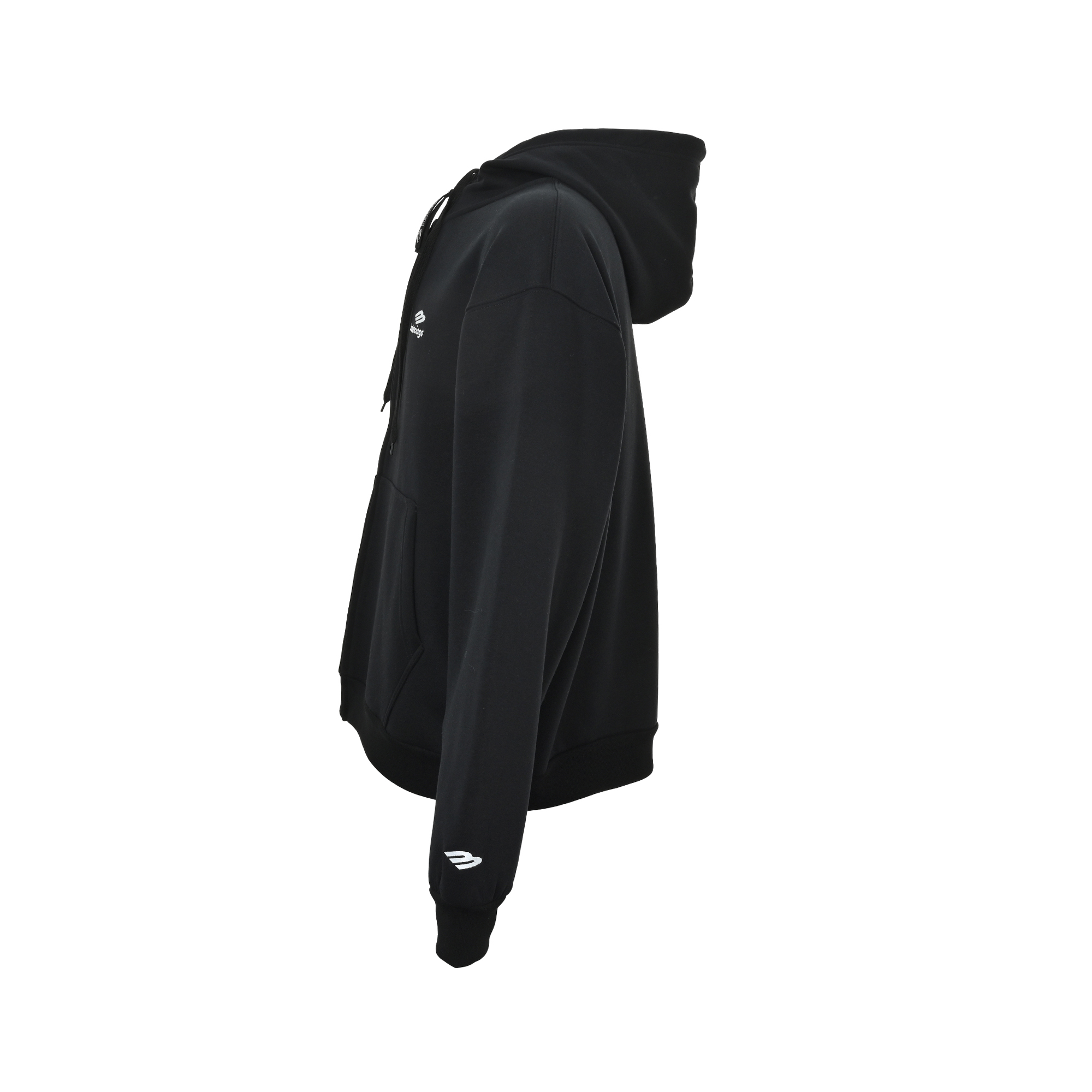 Balenciaga/巴黎世家 3B字母天鹅绒连帽外套