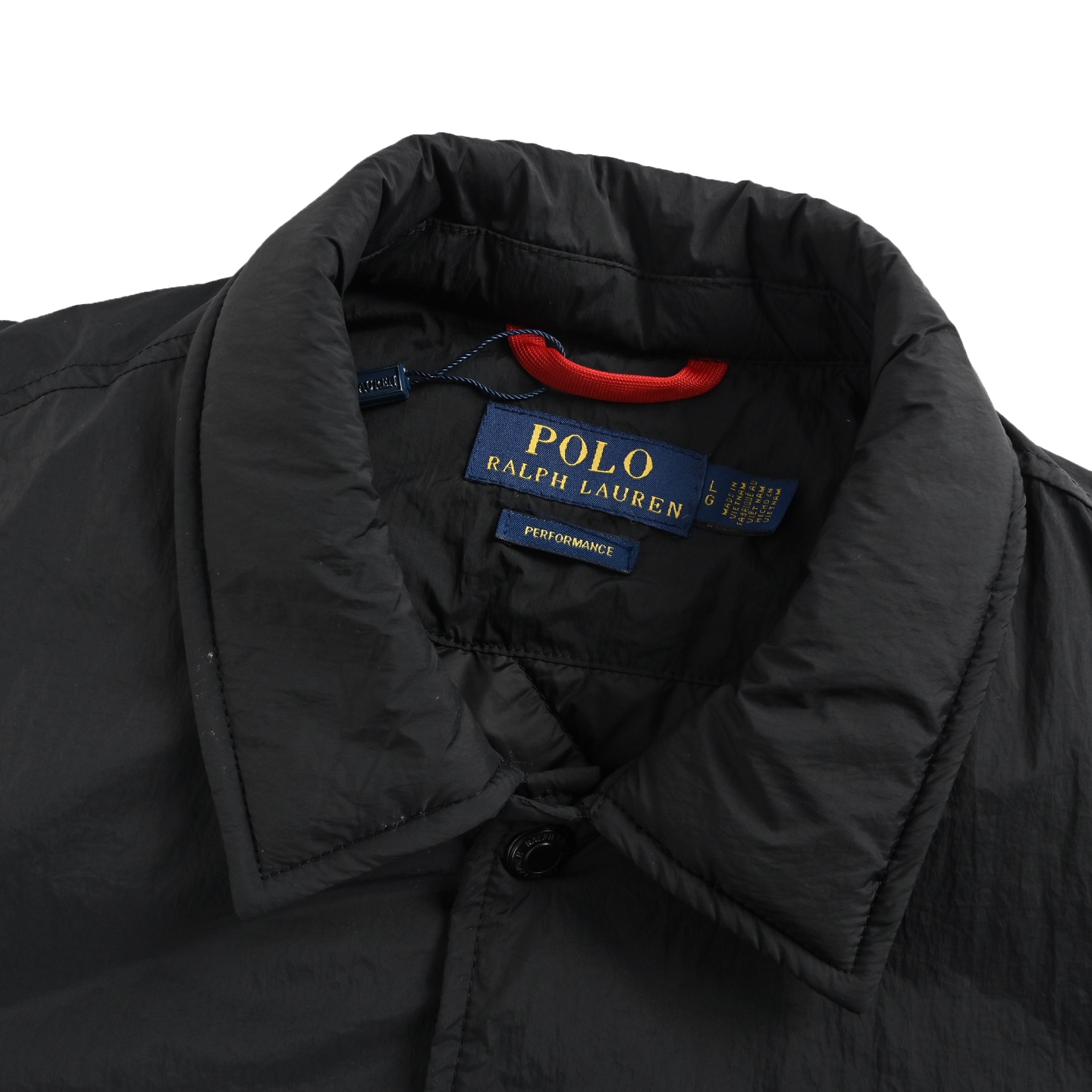 RALPH LAUREN拉夫劳伦RL 红标翻领轻薄棉服外套 采用高密度尼龙塔夫绸 密度约210T-300T 表面光滑微哑光