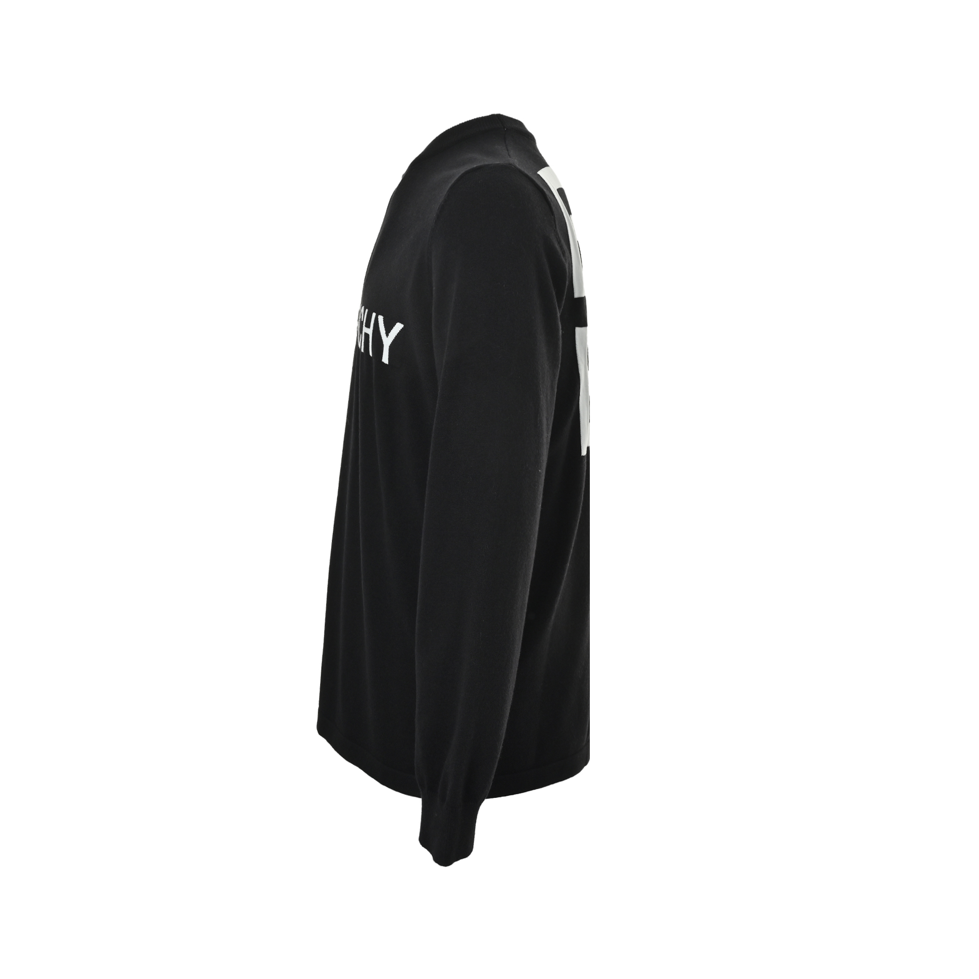GIVENCHY/纪梵希 25Fw 字母logo宫格针织圆领毛衣 黑色