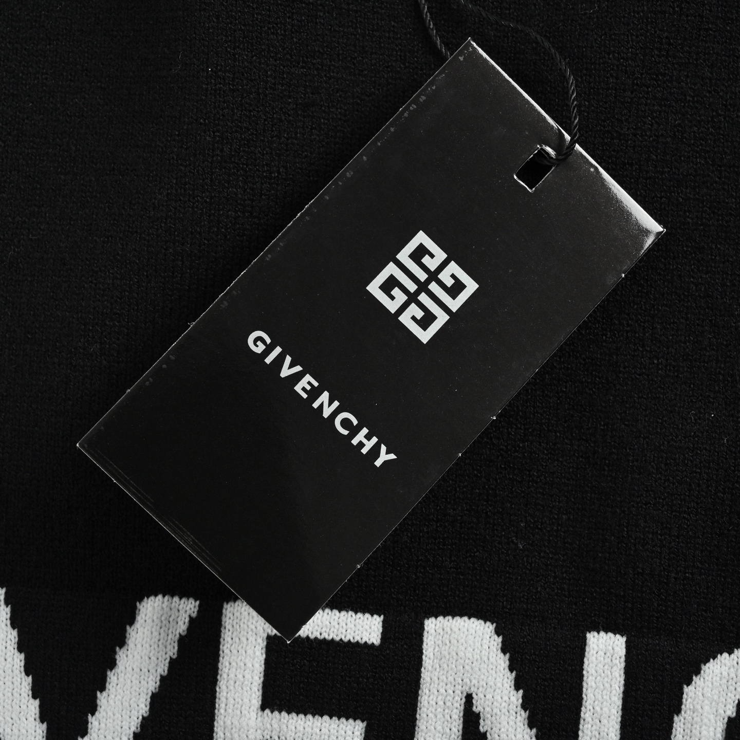 GIVENCHY/纪梵希 25Fw 字母logo宫格针织圆领毛衣 黑色