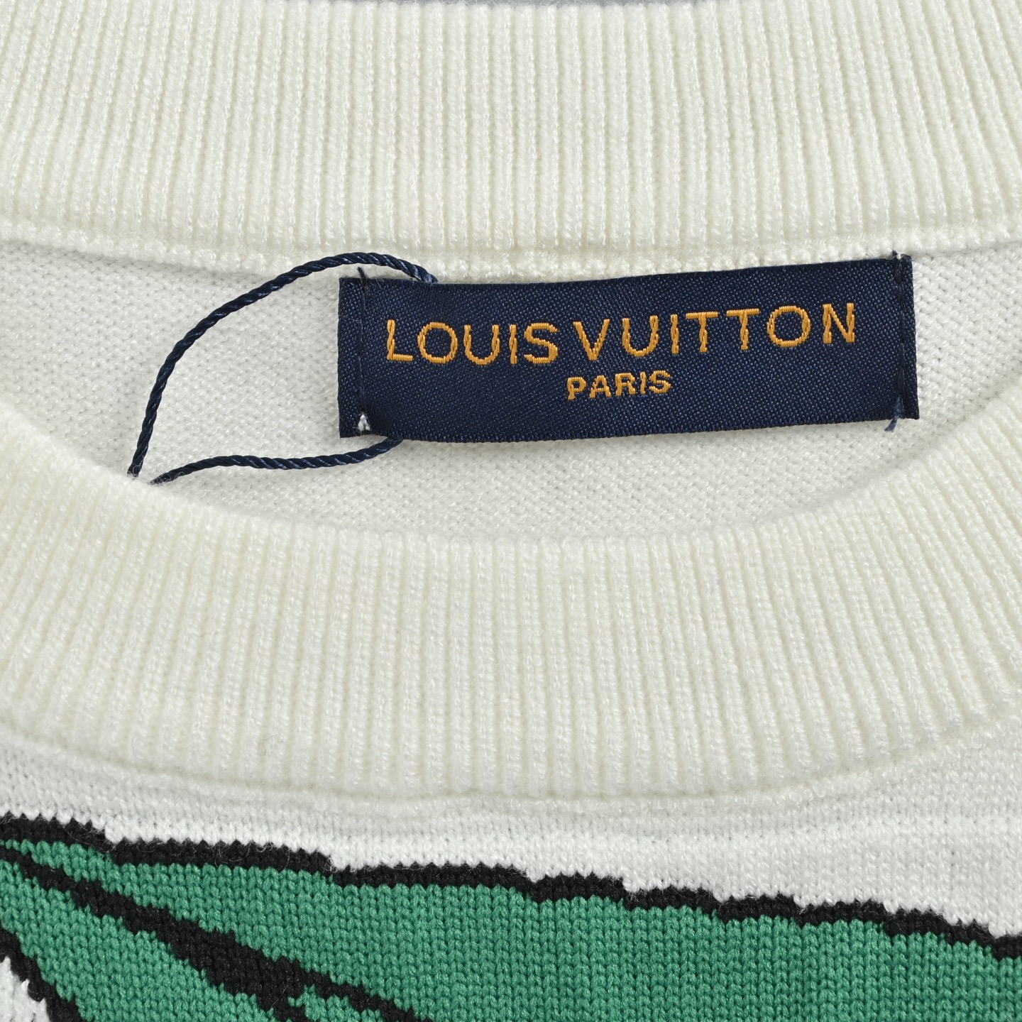 Louis Vuitton/路易威登 25Fw 童趣纸飞机提花针织毛衣 白色