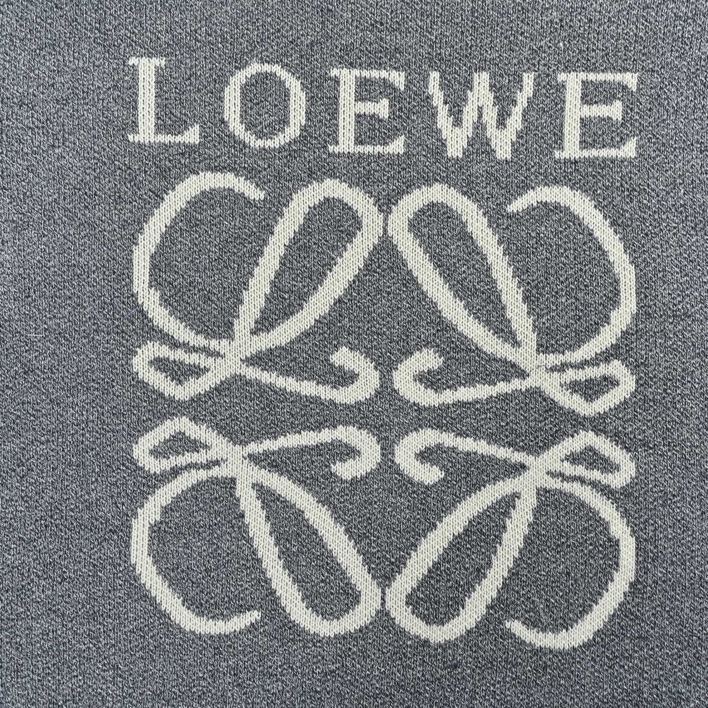 Loewe/罗意威 提花徽标logo圆领毛衣 麻灰色