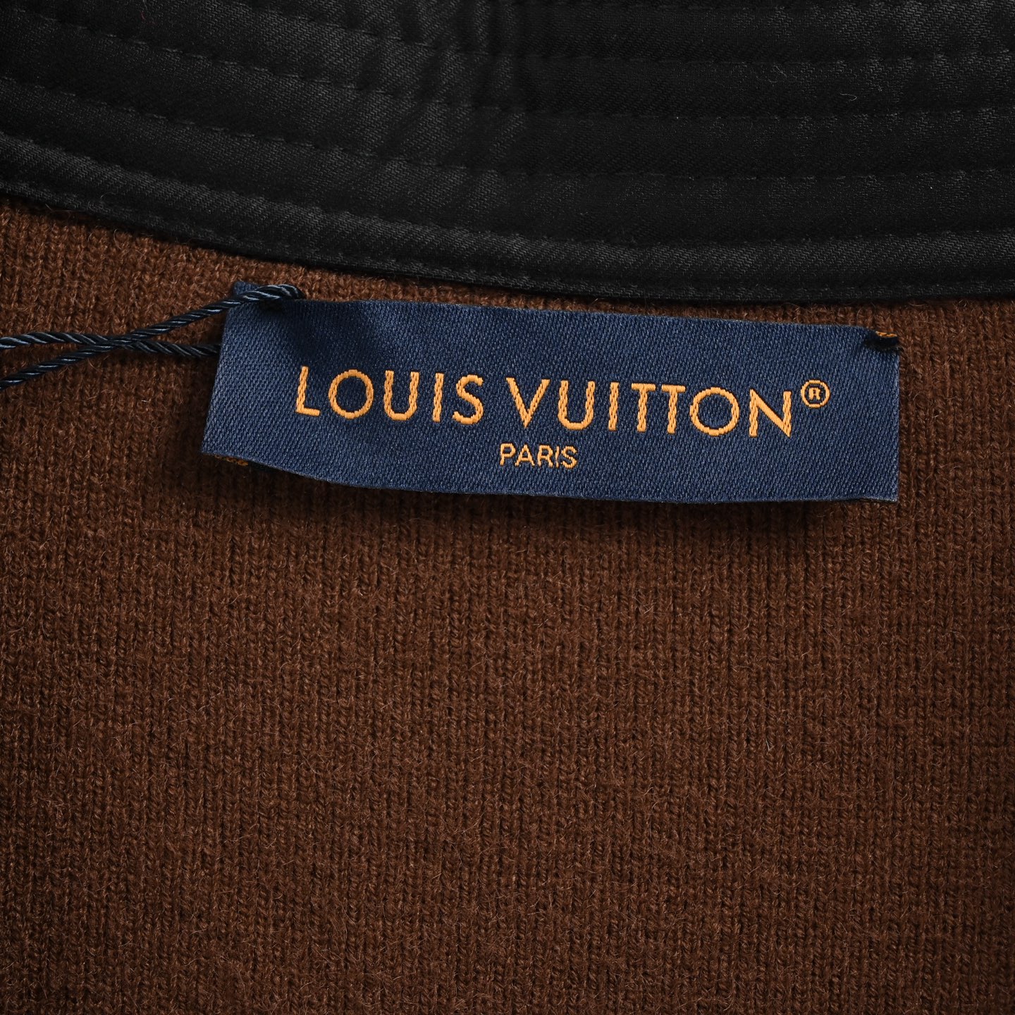 Louis Vuitton/路易威登 25Fw 三花反光标识开衫毛衣 黑色 棕色