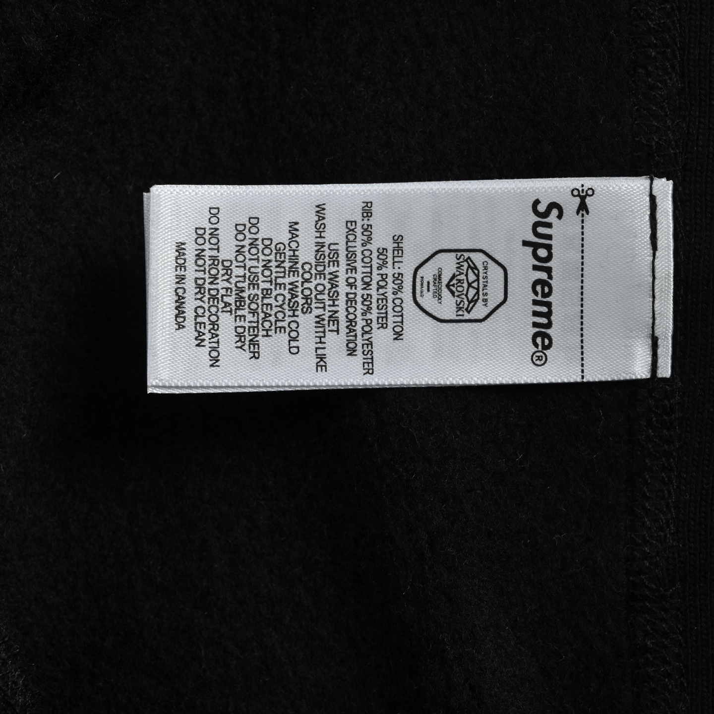 Supreme施华洛世奇联名水钻幻影Logo连帽卫衣