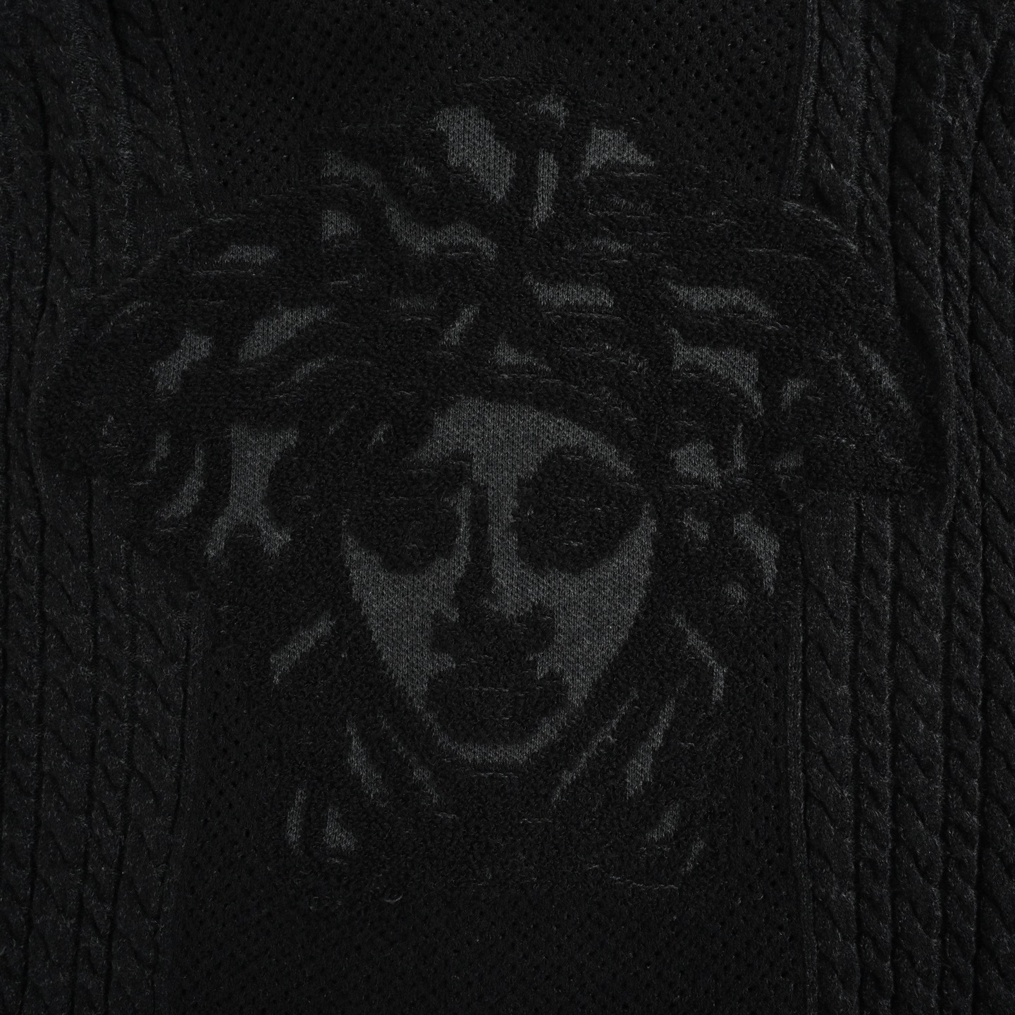 VERSACE/范思哲 后背头像提花拉链立领针织外套