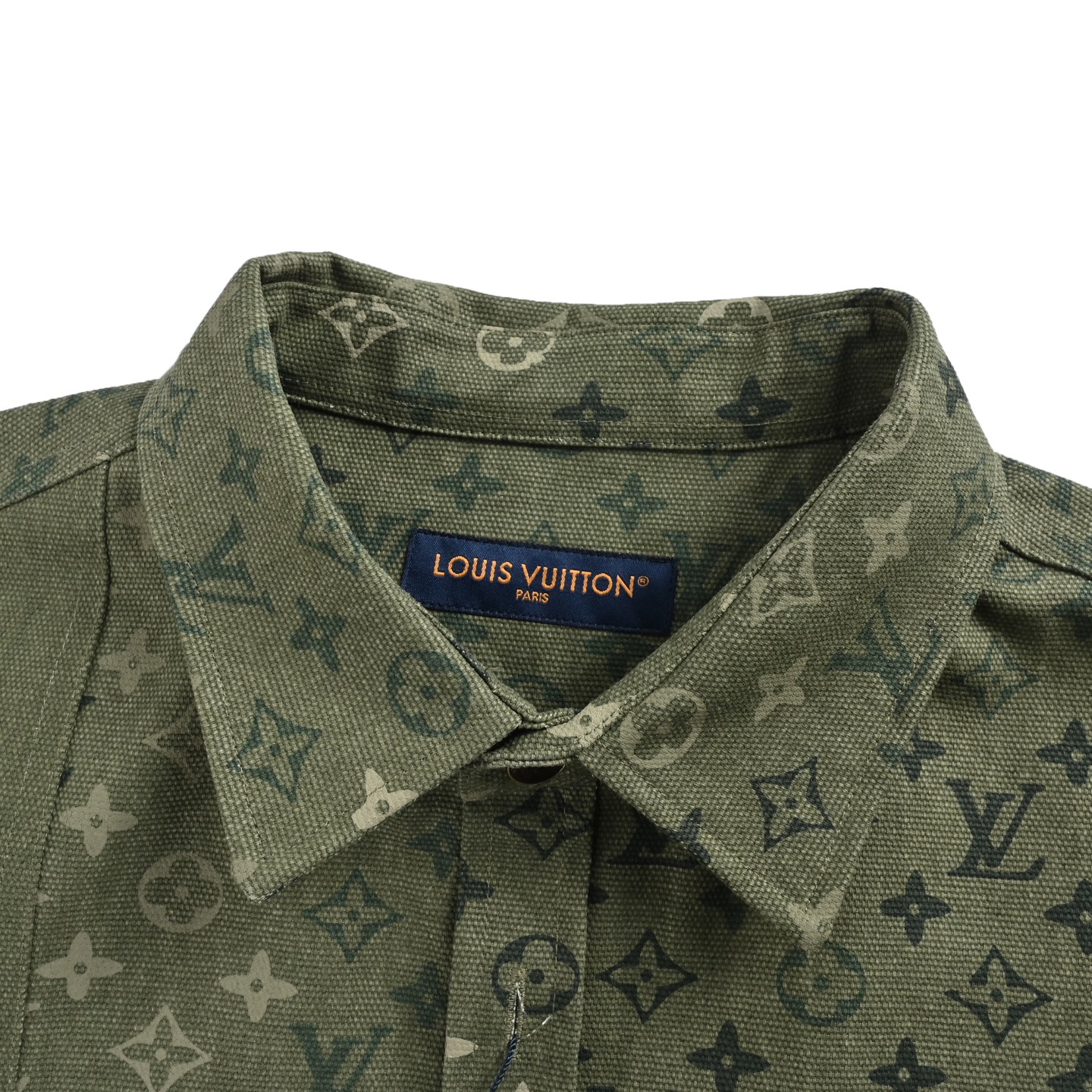 Louis Vuitton/路易威登 绿色满印拼接工装衬衫夹克外套