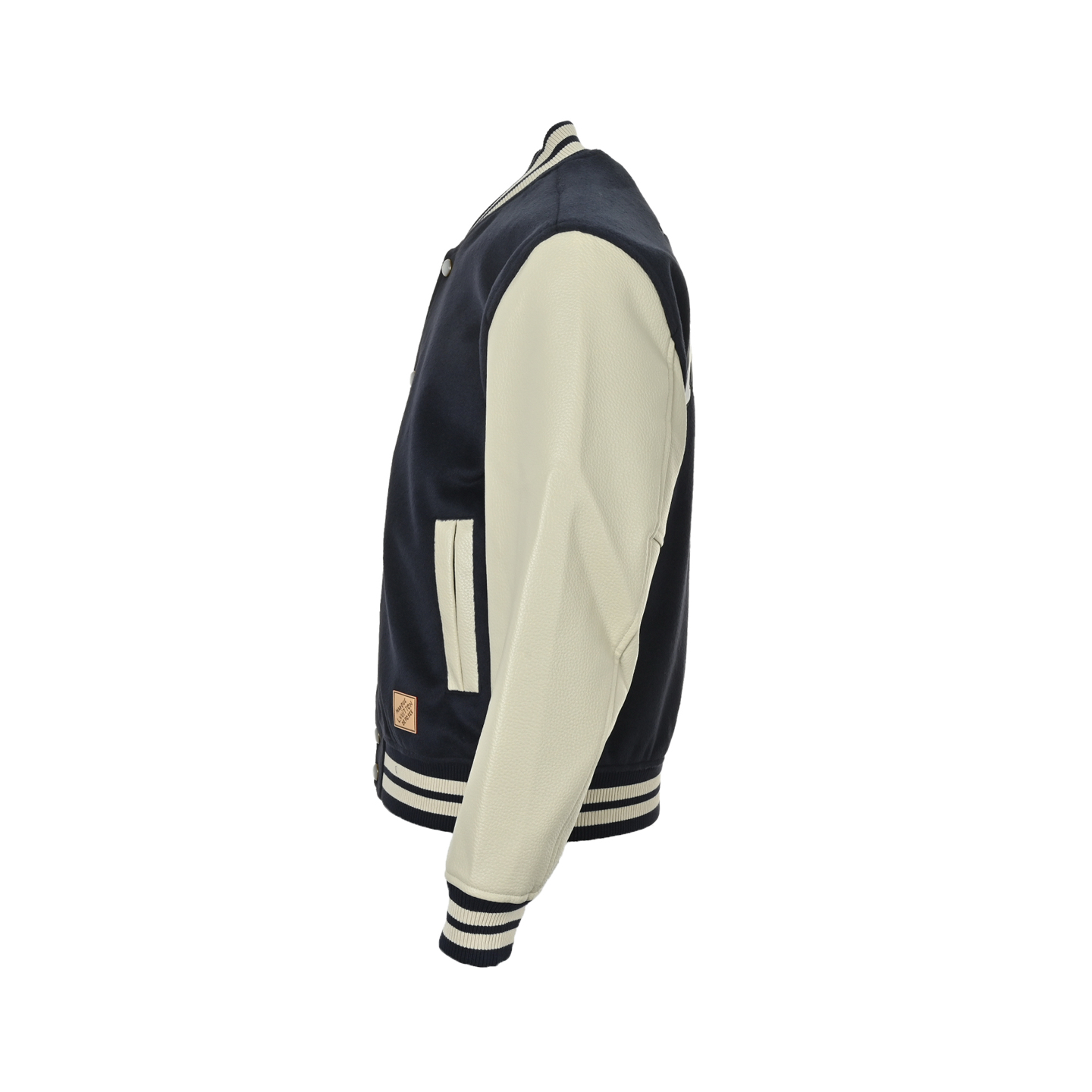 Louis Vuitton/路易威登 拼色皮袖棒球服外套