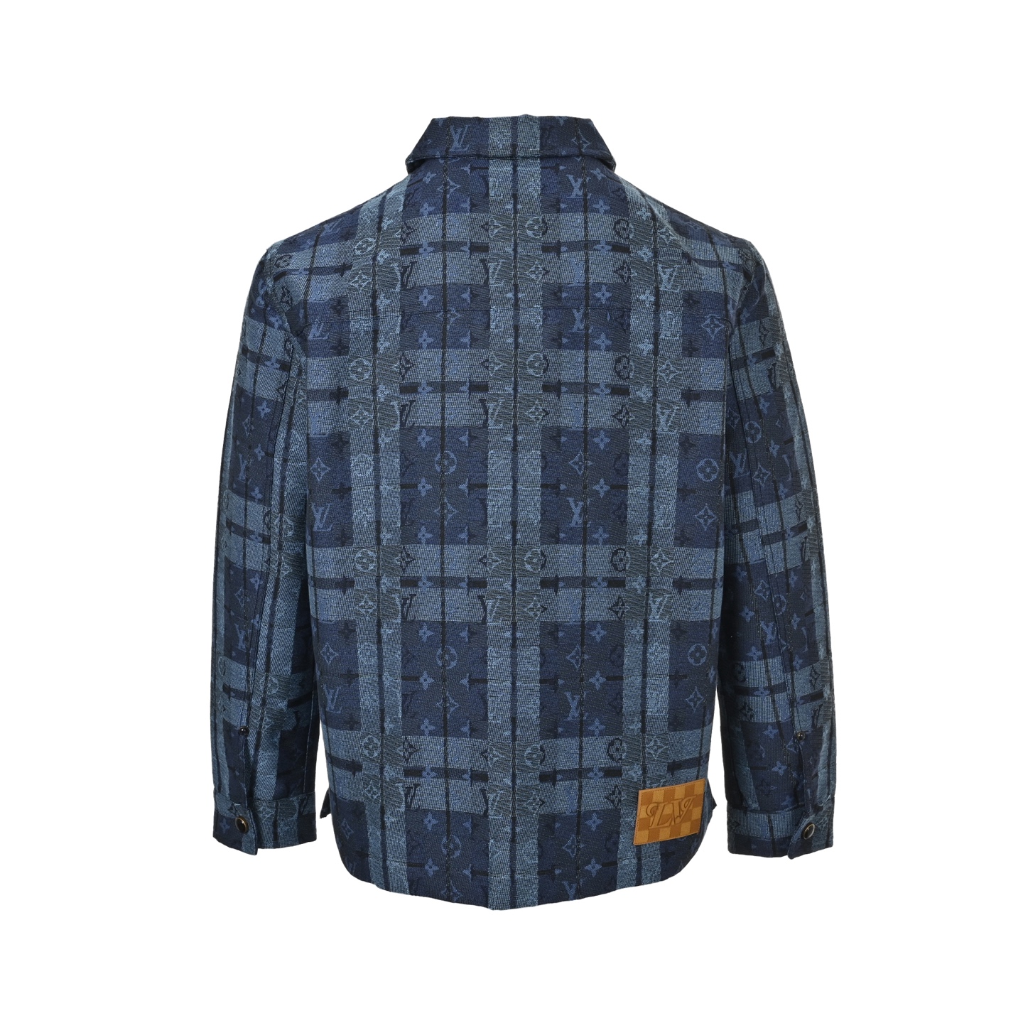 Louis Vuitton/路易威登 蓝色格纹提花牛仔衬衫夹克外套