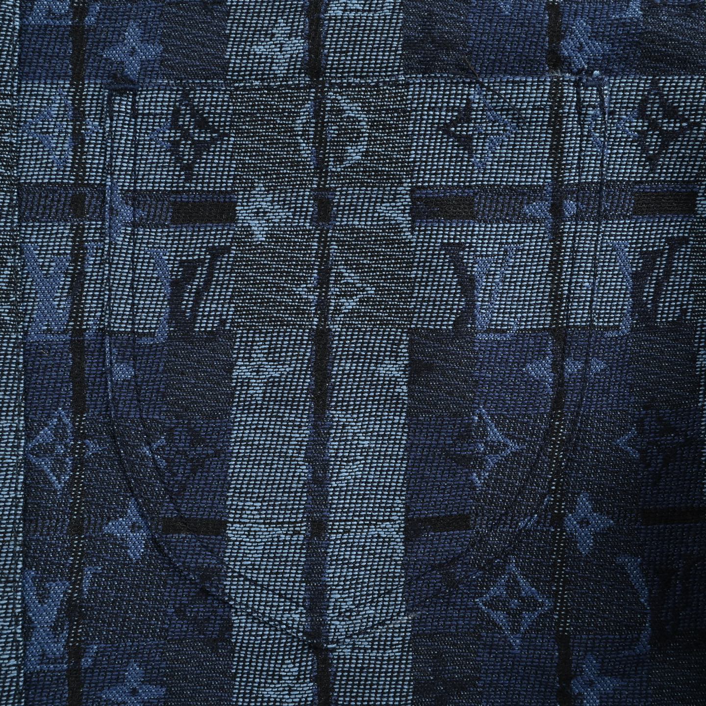 Louis Vuitton/路易威登 蓝色格纹提花牛仔衬衫夹克外套