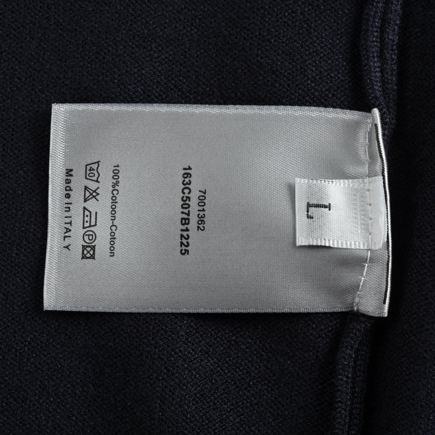 Dior/迪奥 肩袖提花织带拼接圆领毛衣 藏青