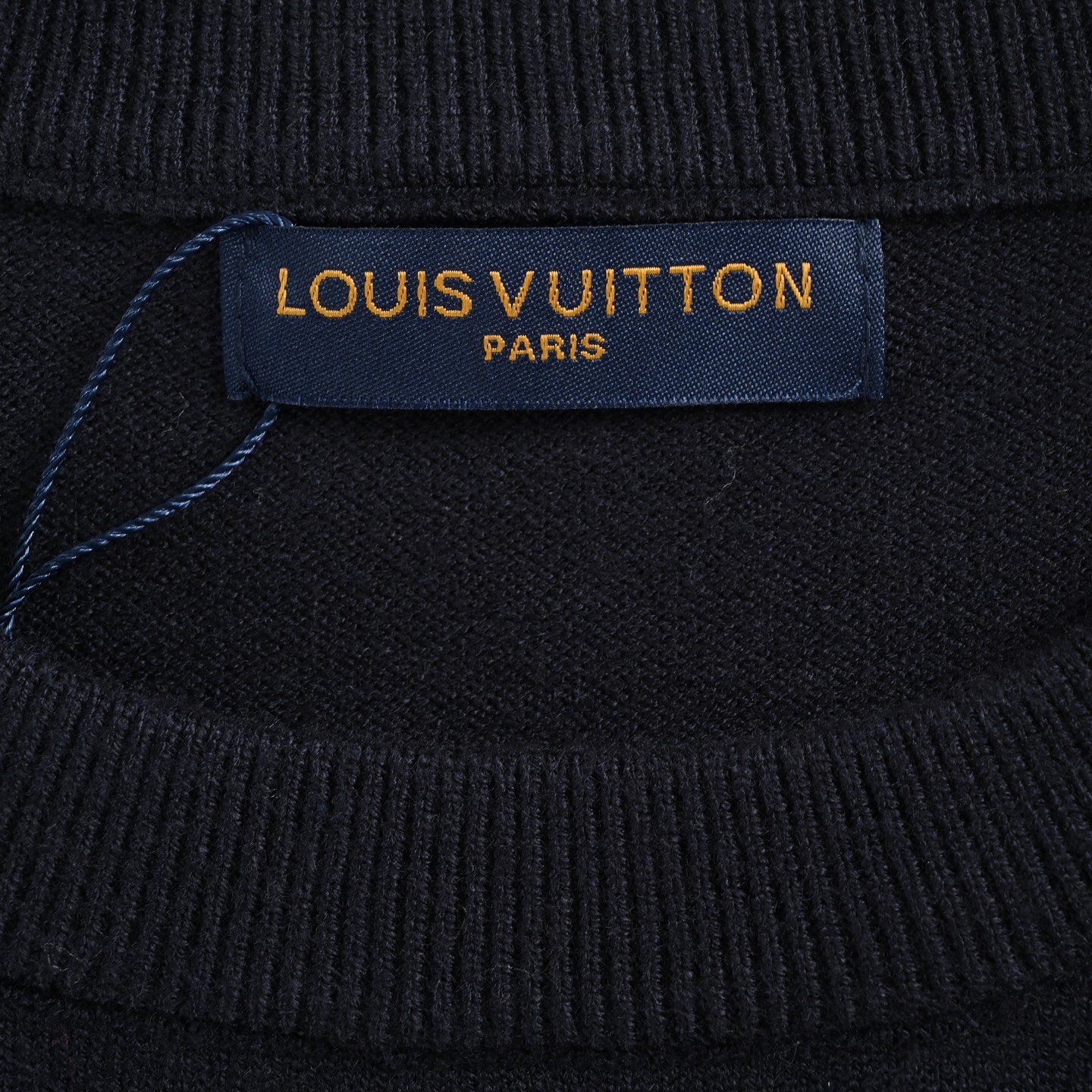 Louis Vuitton/路易威登 爱心提花针织圆领毛衣 藏青