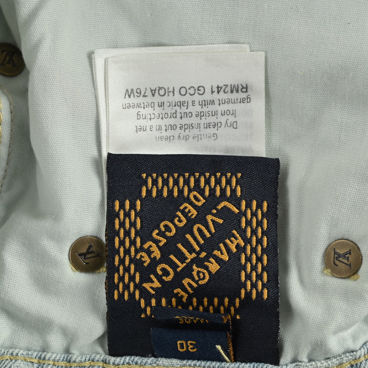 Louis Vuitton/路易威登 Tyler联名款老花提花刺绣牛仔裤
