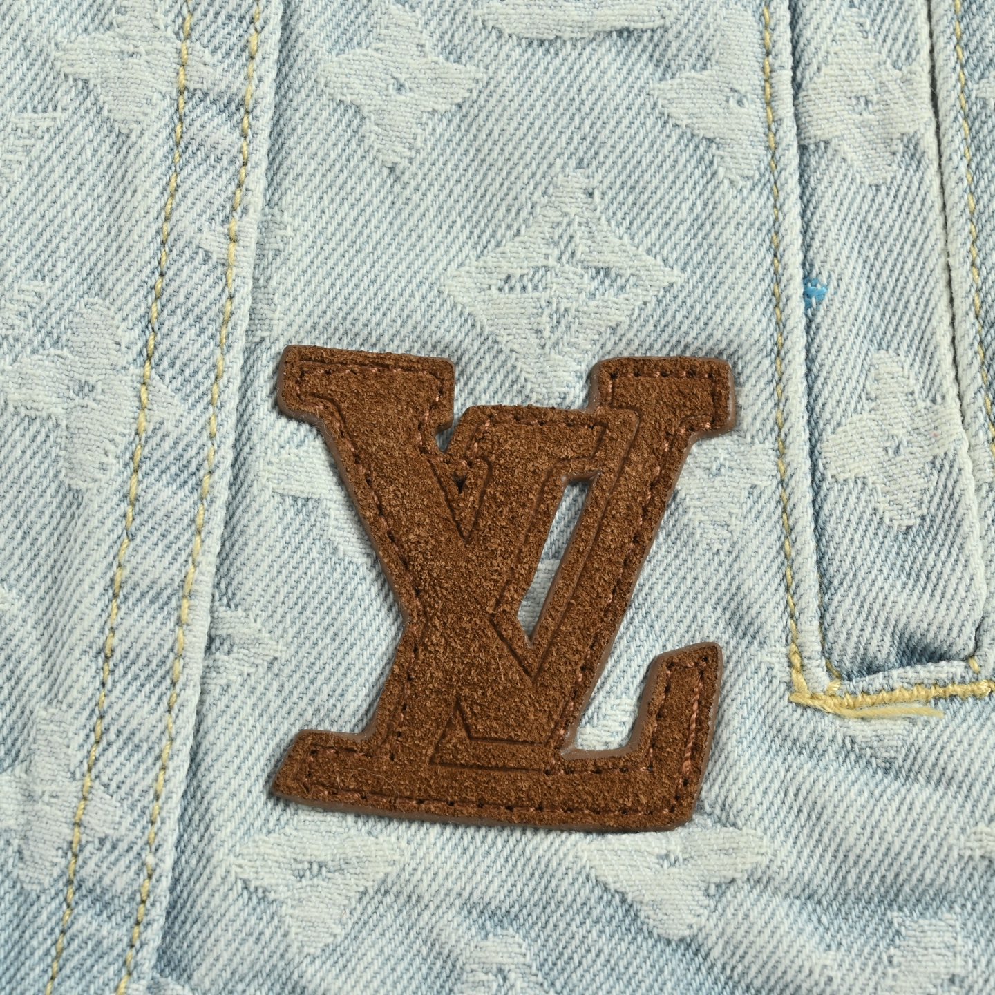 Louis Vuitton/路易威登 Tyler联名老花提花刺绣牛仔外套