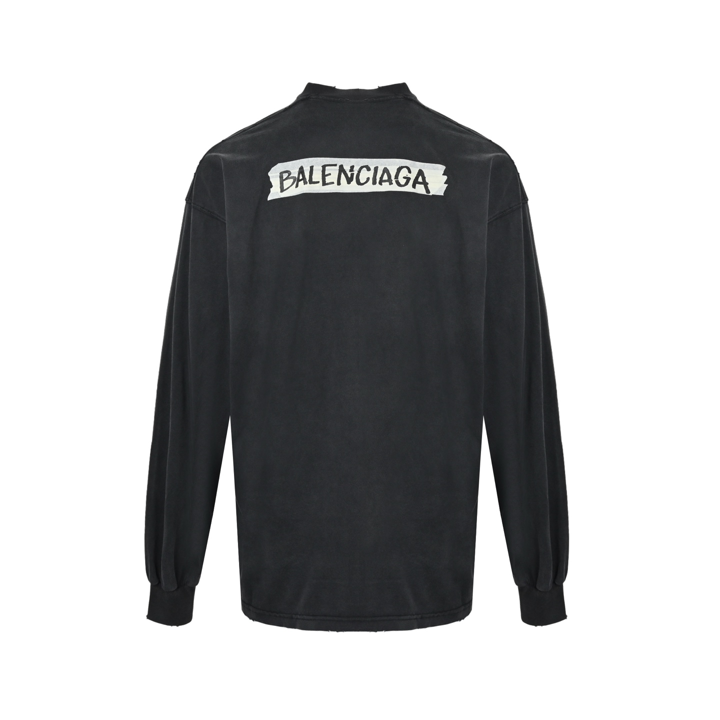Balenciaga/巴黎世家 26ss 新胶带印花长袖T恤