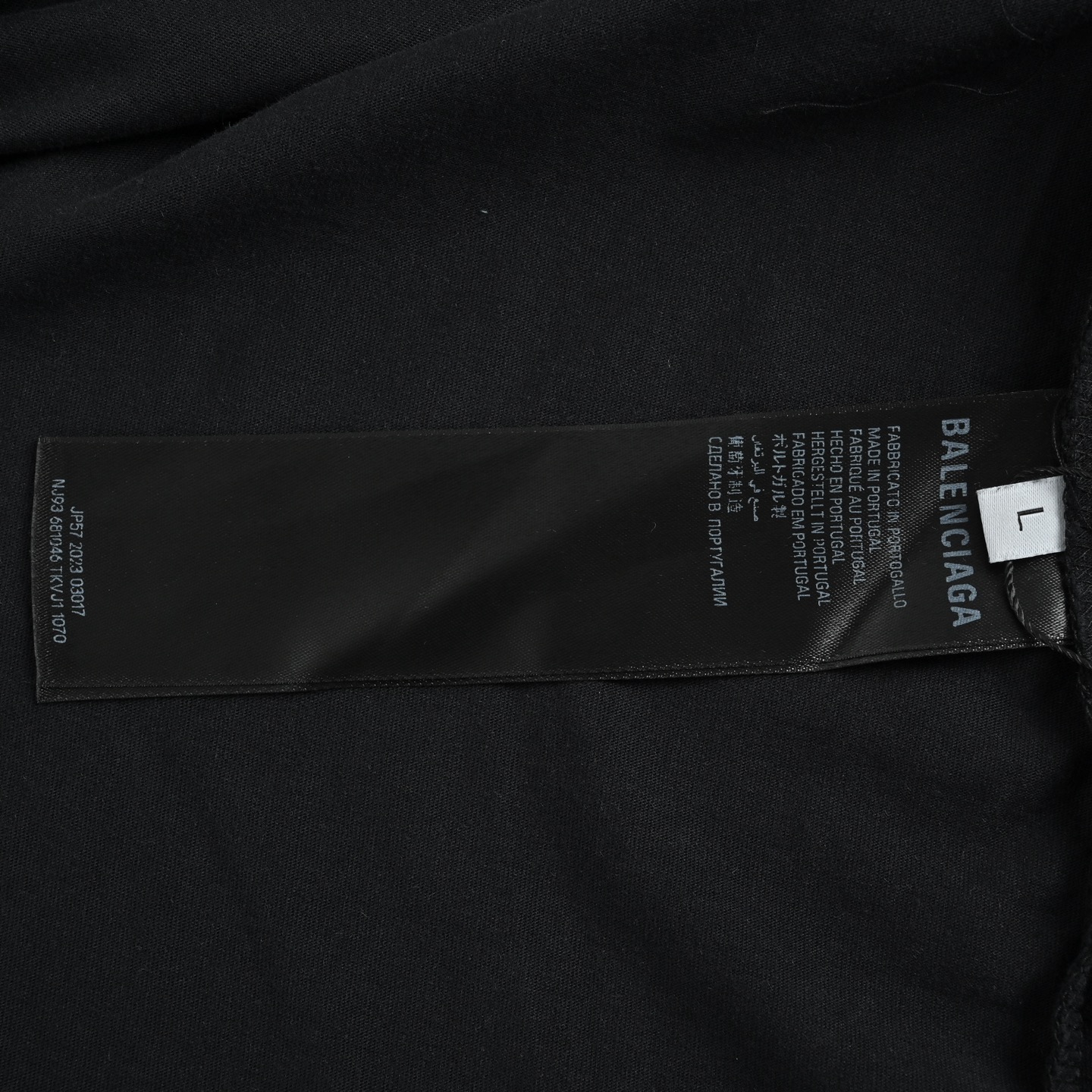 Balenciaga/巴黎世家 26ss 新胶带印花长袖T恤