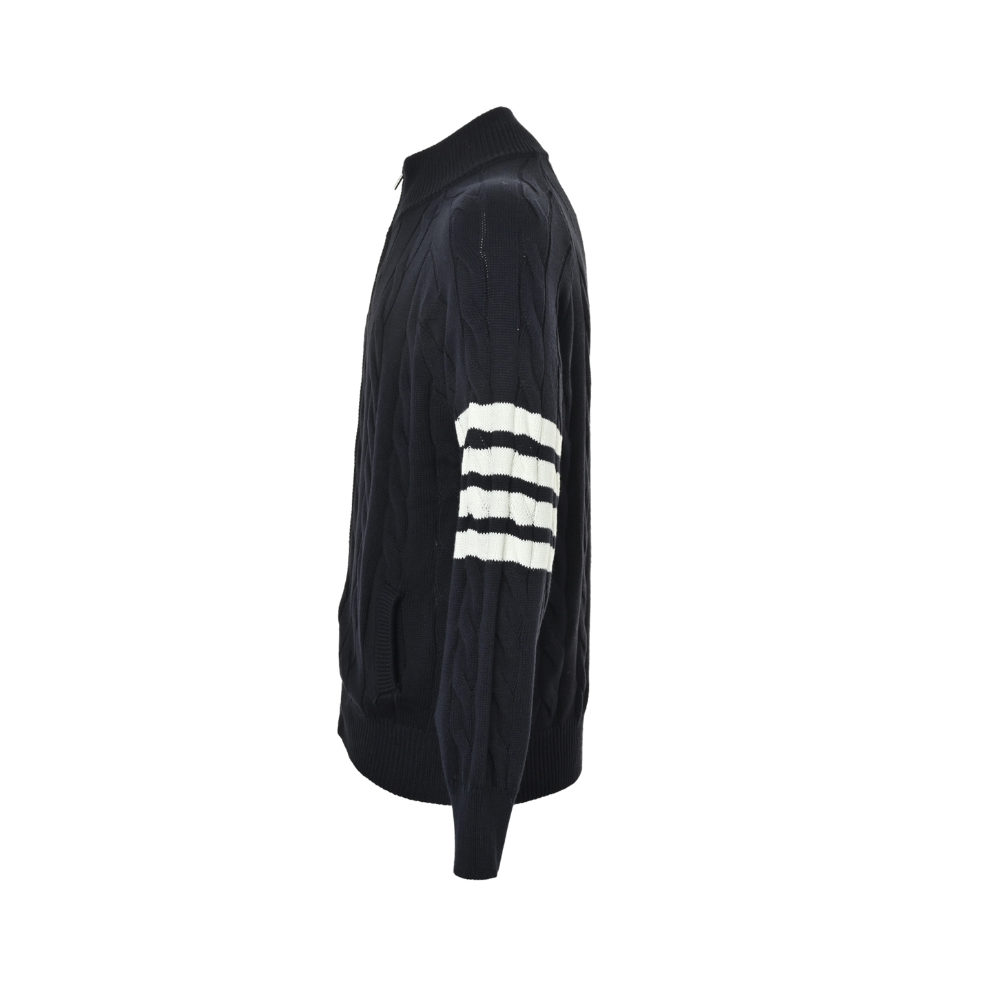 Thom Browne K12四杠绞花毛衣外套