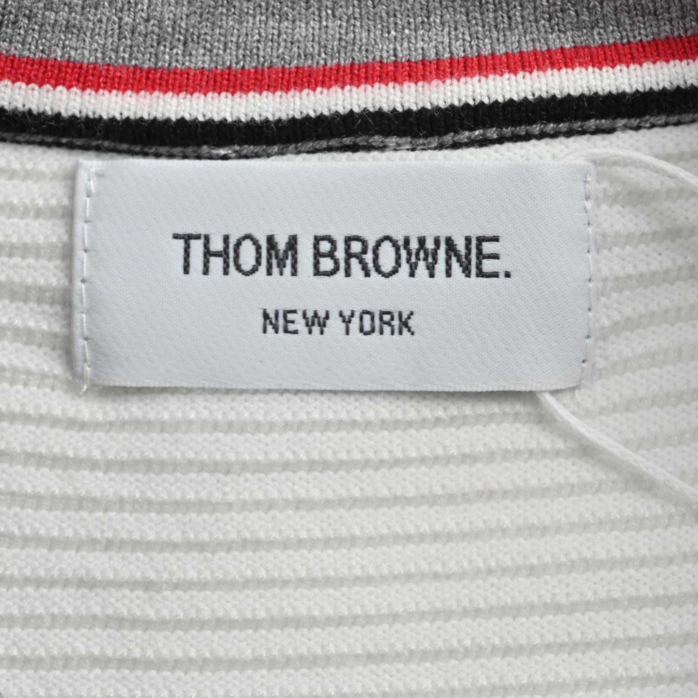 Thom Browne/汤姆布朗 四杠条纹拼色校园针织毛衣