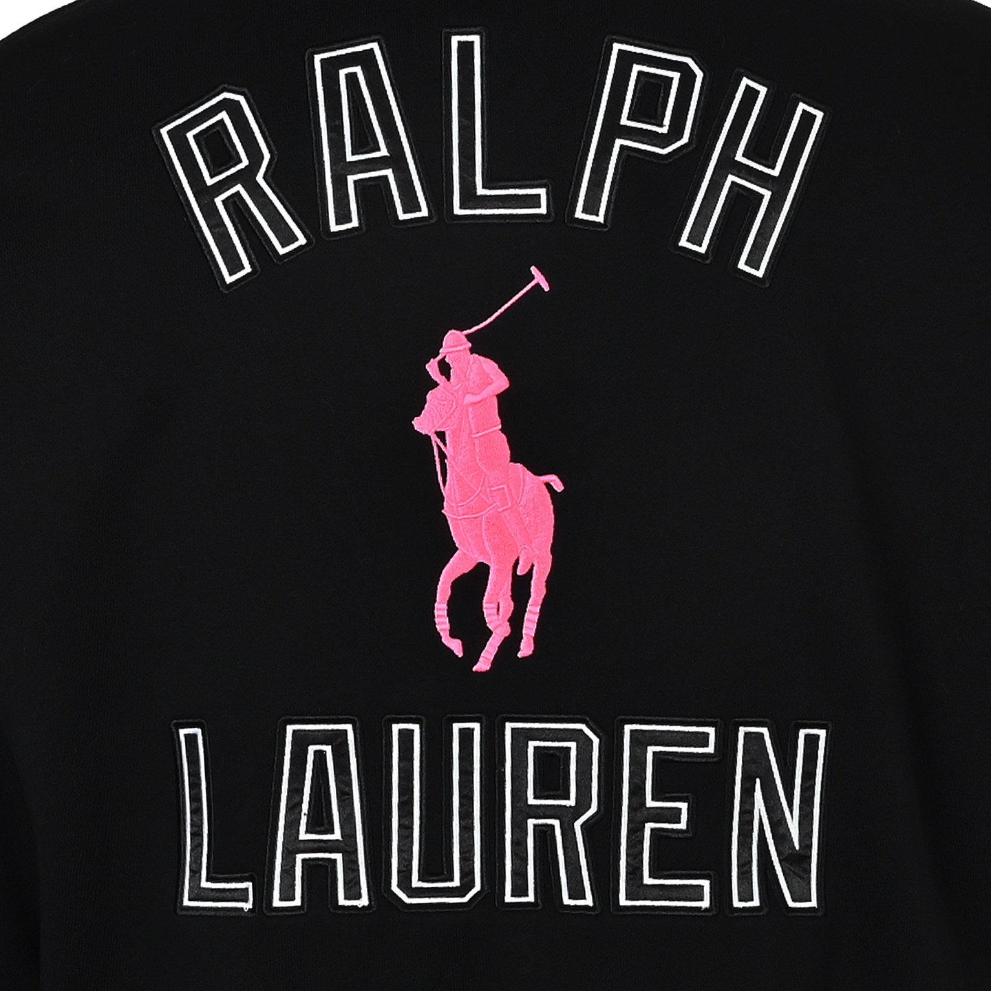Ralph Lauren/拉夫劳伦 粉标刺绣半拉链卫衣