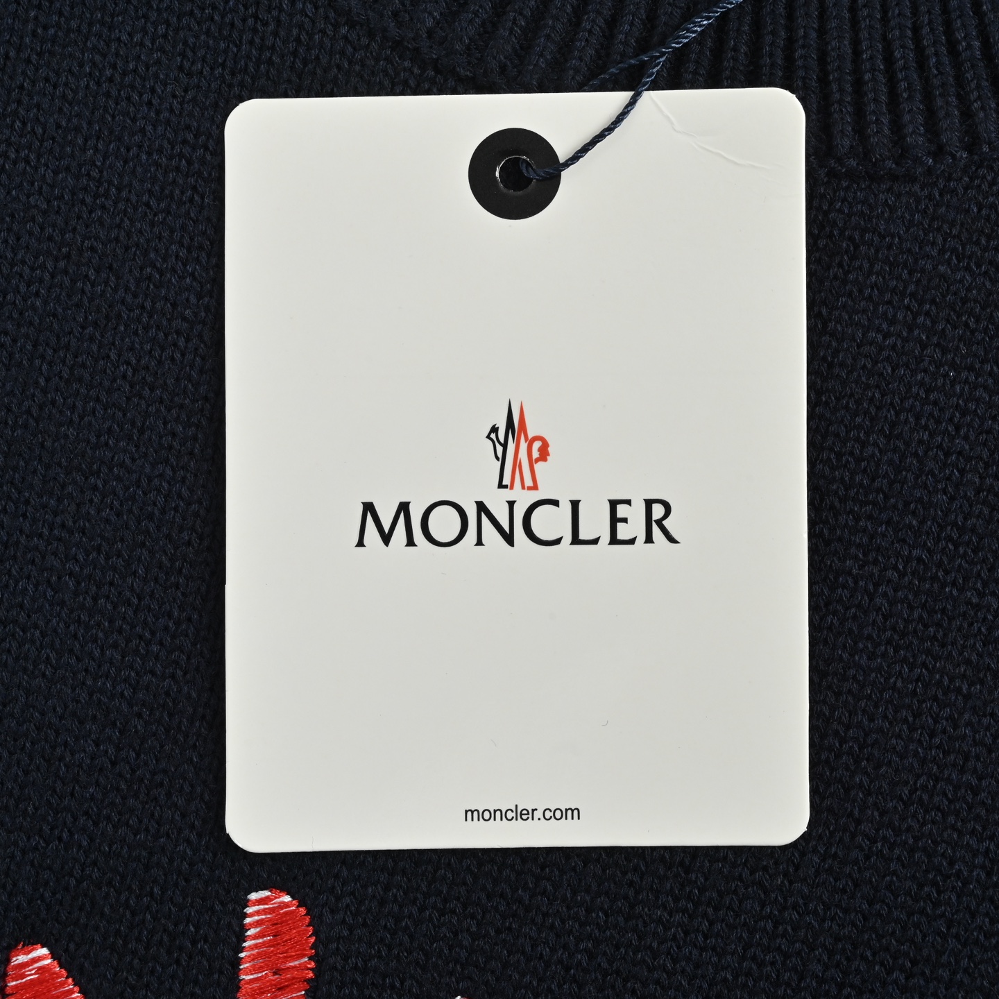Moncler/蒙口 红字刺绣针织毛衣