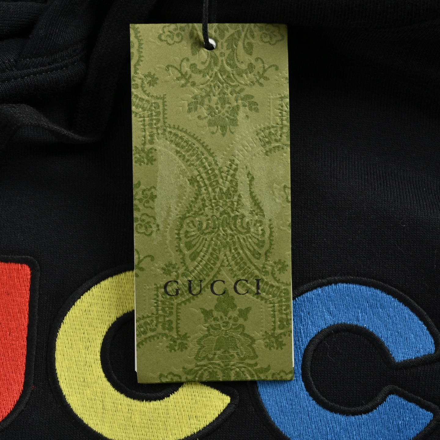 Gucci/古驰 彩色字母logo刺绣连帽卫衣