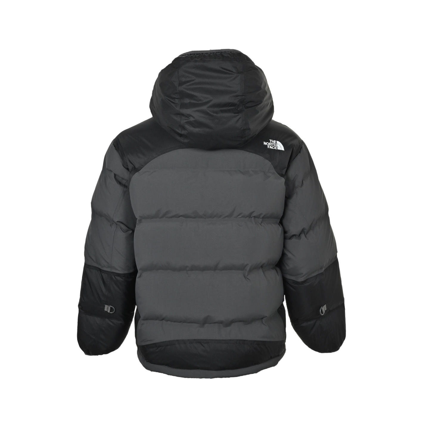 The North Face/北面 25Fw UE设计师款拼接连帽羽绒服宇宙黑 乌木绿