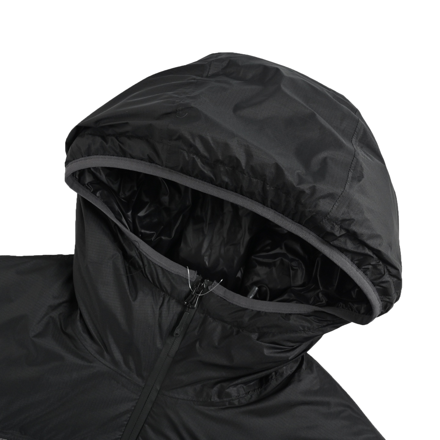 The North Face/北面 25Fw UE设计师款拼接连帽羽绒服宇宙黑 乌木绿