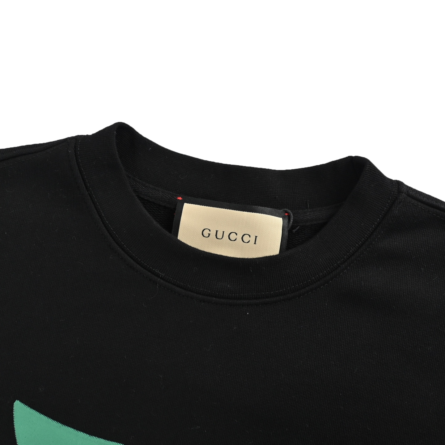 Gucci/古驰 双G苹果发泡绒面印花卫衣 黑色 白色