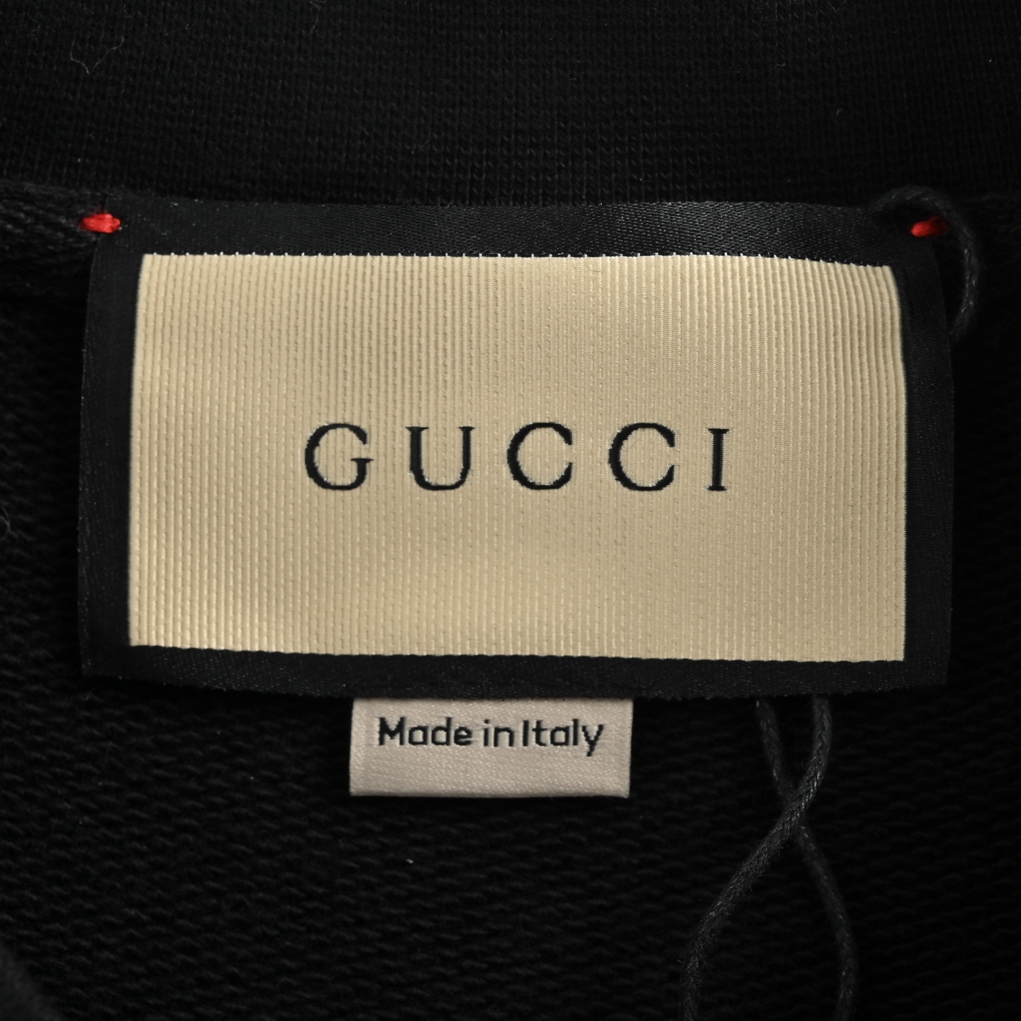 Gucci/古驰 双G苹果发泡绒面印花卫衣 黑色 白色
