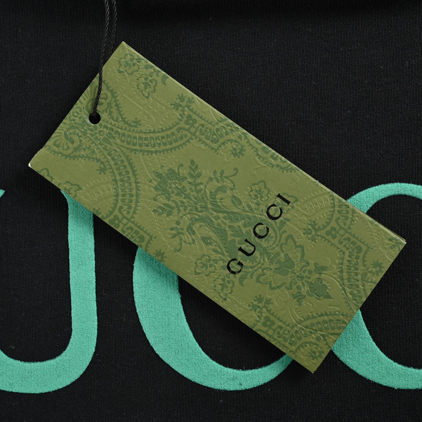 Gucci/古驰 发泡印花圆领卫衣 黑色 杏色