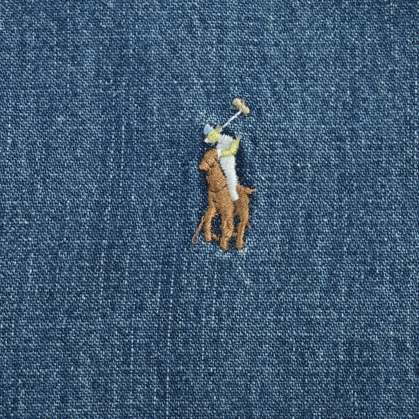 Ralph Lauren/拉夫劳伦 彩标小马刺绣牛仔衬衫