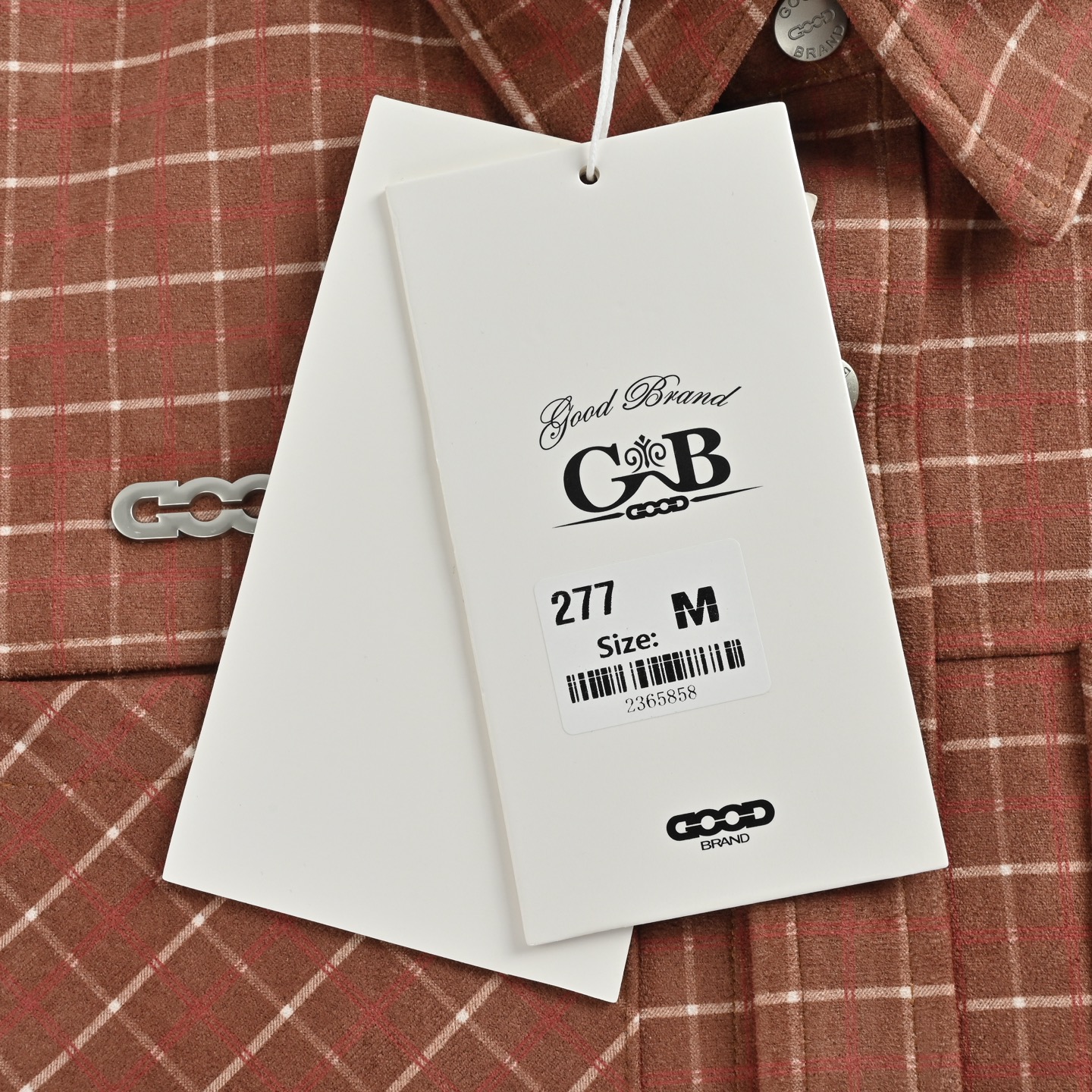 Good Brand 25Fw 麂皮绒钉珠衬衫外套红棕色