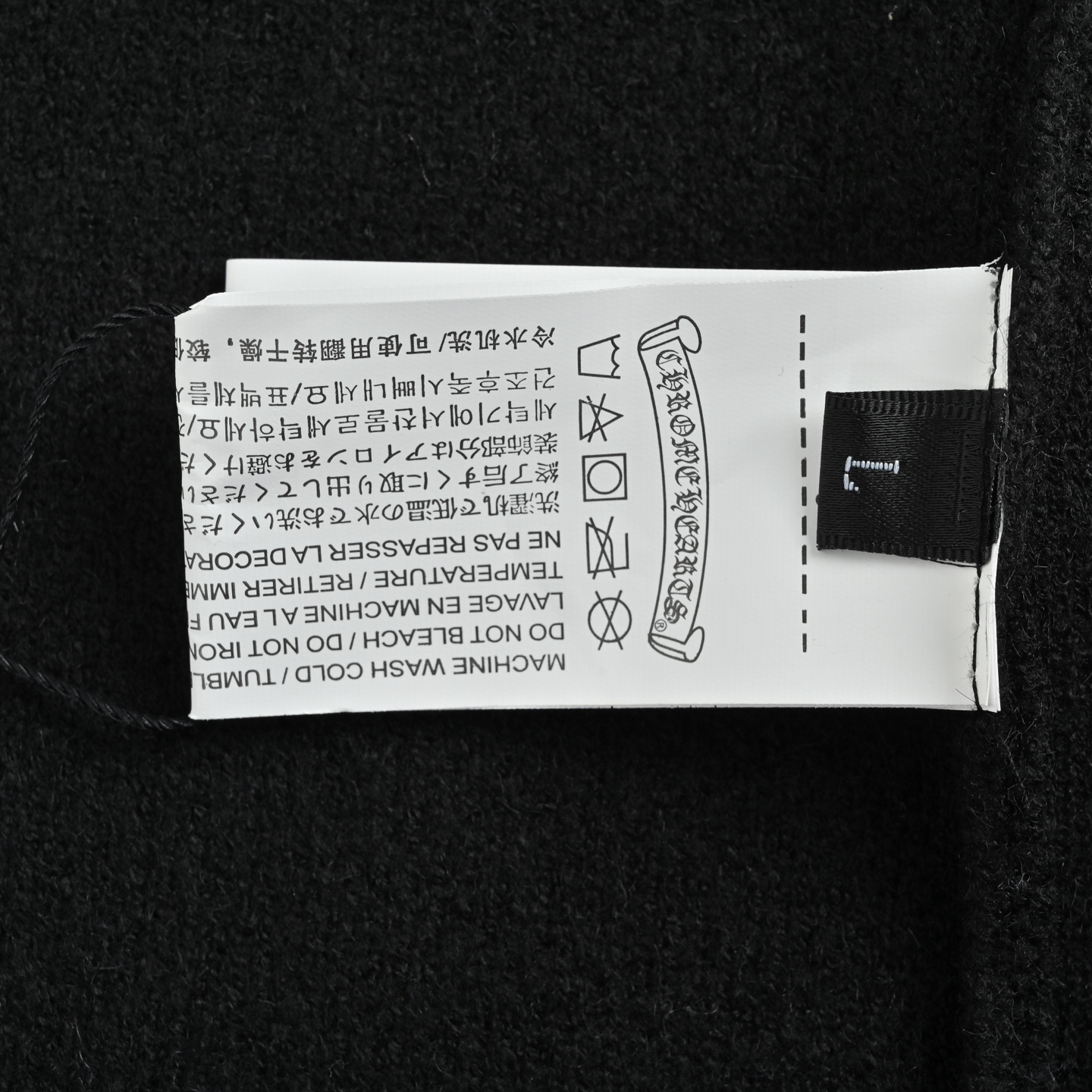 Chrome Hearts/克罗心 贴布豹纹皮标毛衣开衫 黑色