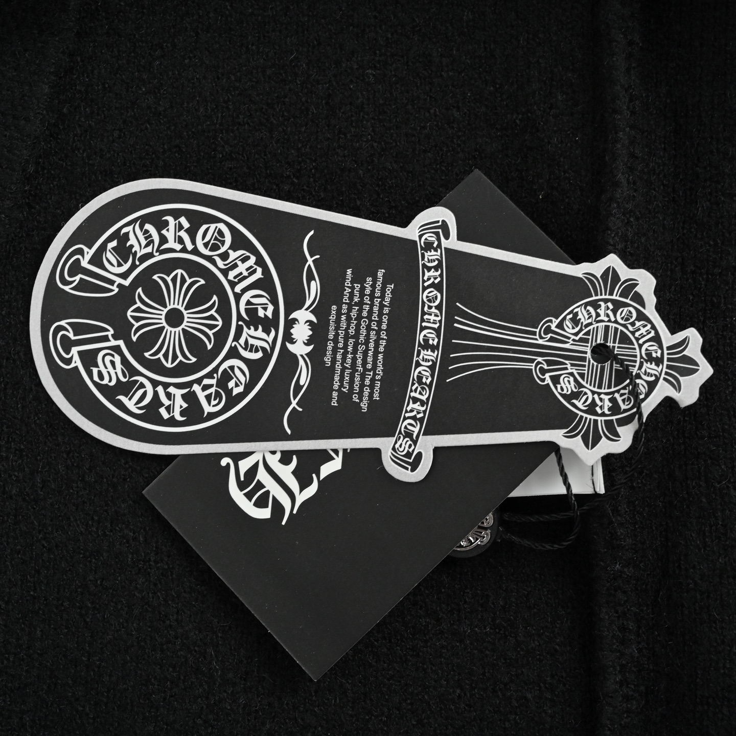 Chrome Hearts/克罗心 贴布豹纹皮标毛衣开衫 黑色