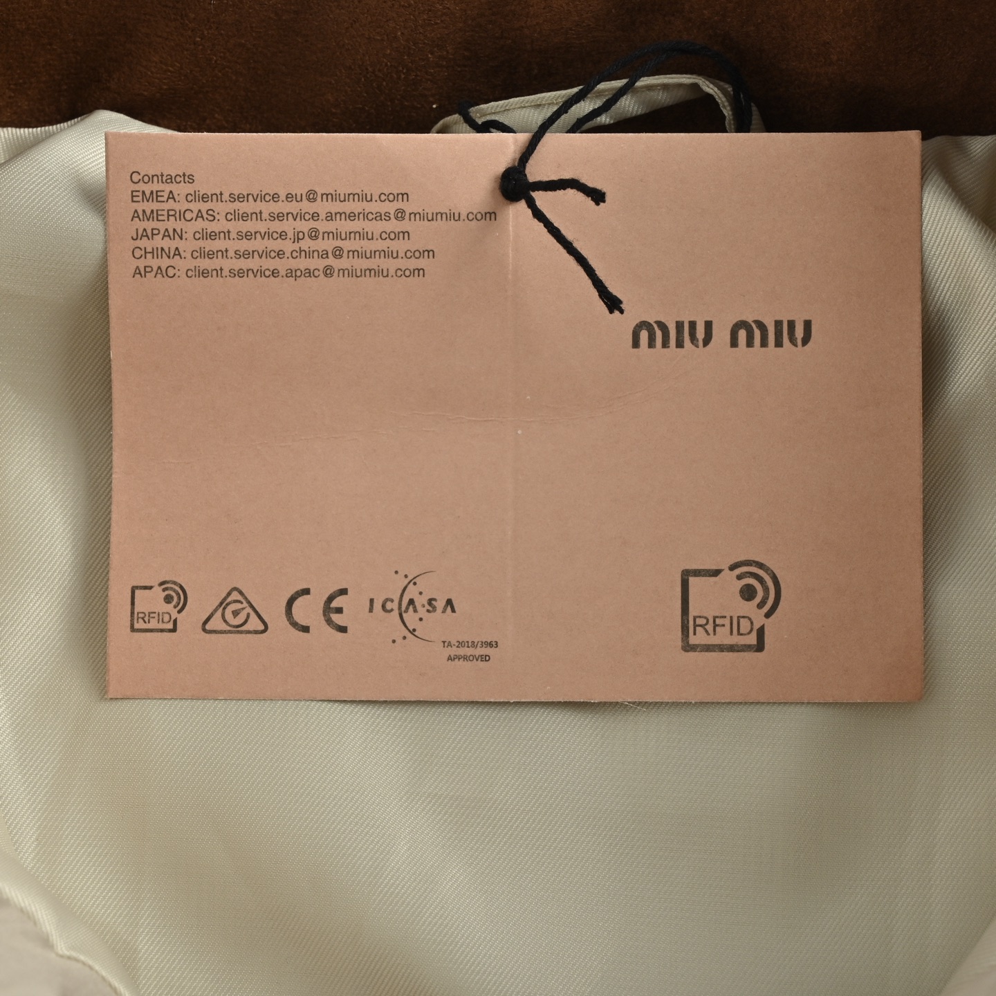 Miu Miu/缪缪 咖领米白绗缝棉服