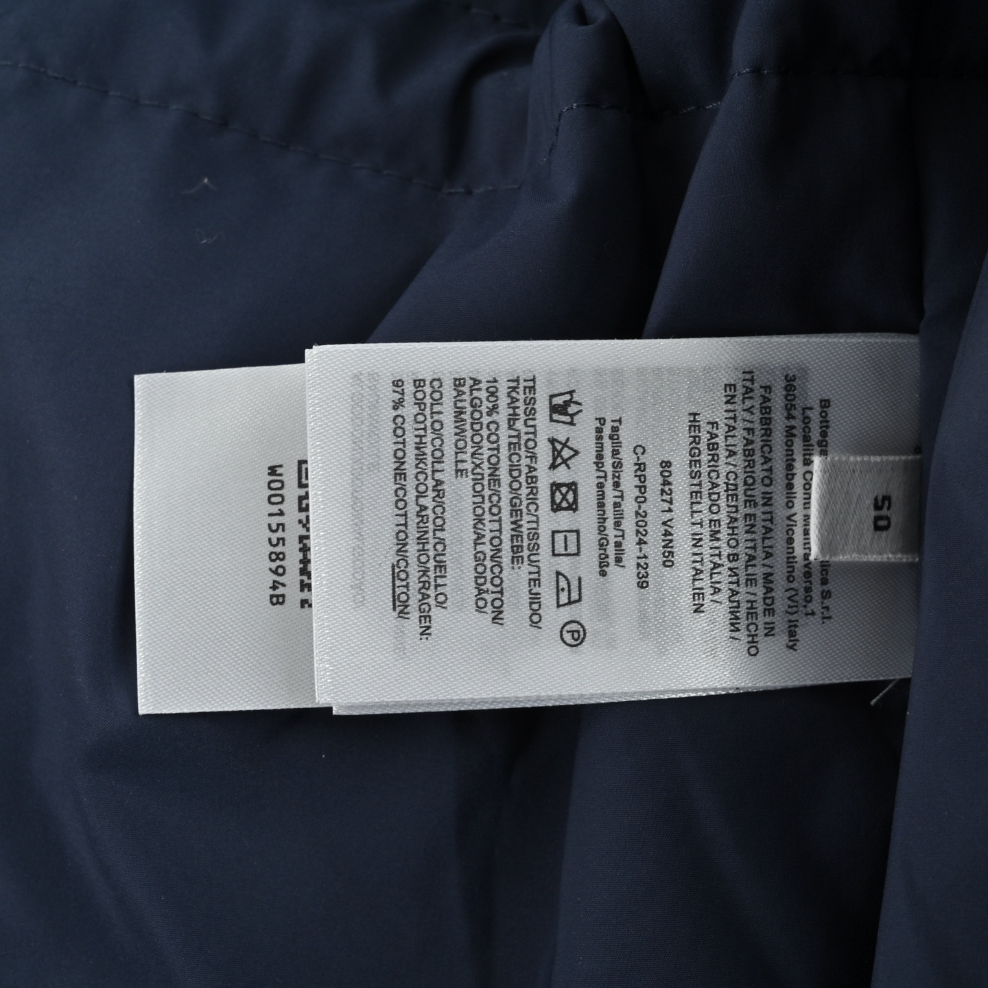 BOTTEGA VENETA/BV 编织真皮口袋连帽羽绒服
