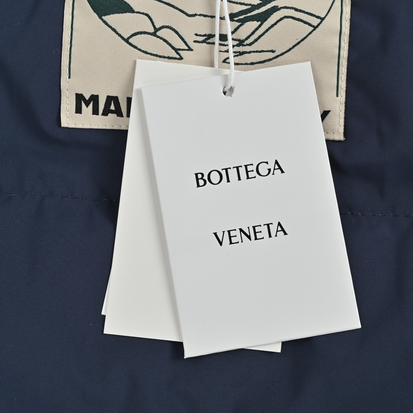 BOTTEGA VENETA/BV 编织真皮口袋连帽羽绒服