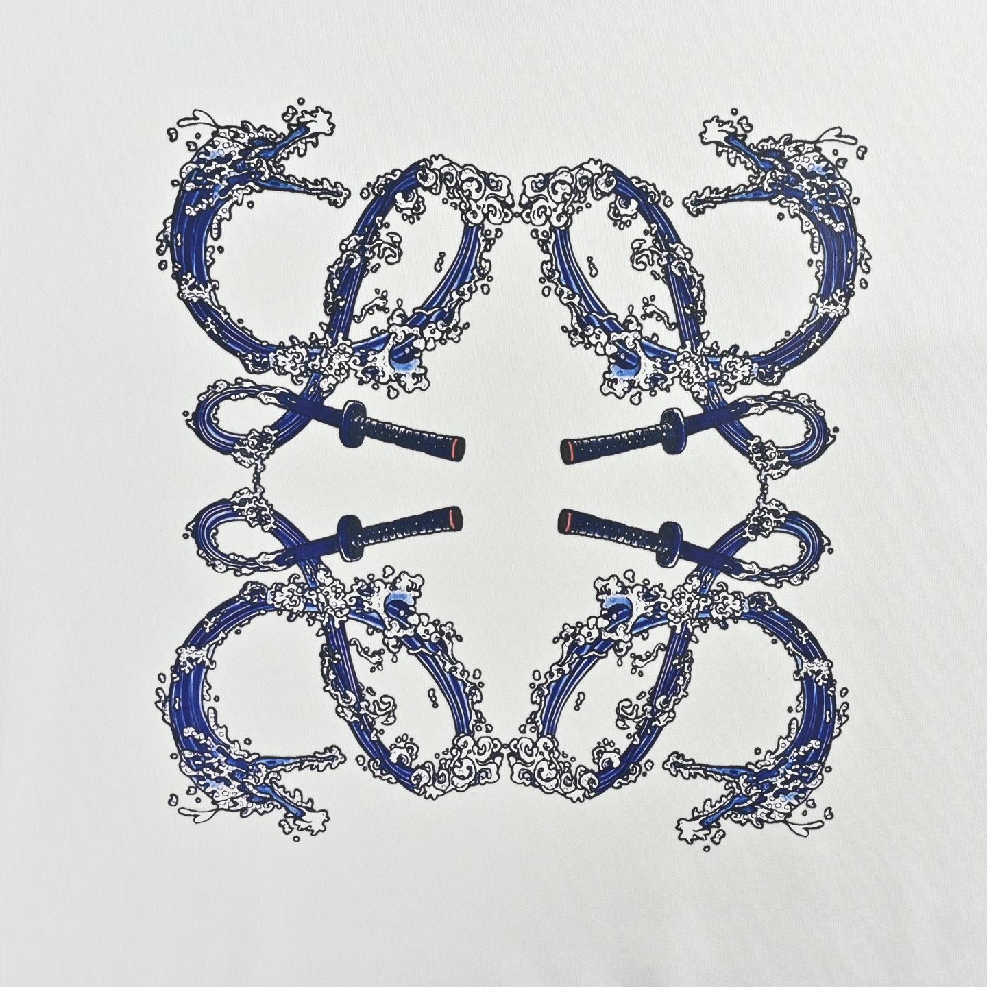 Loewe/罗意威 25Fw 海浪logo印花圆领卫衣