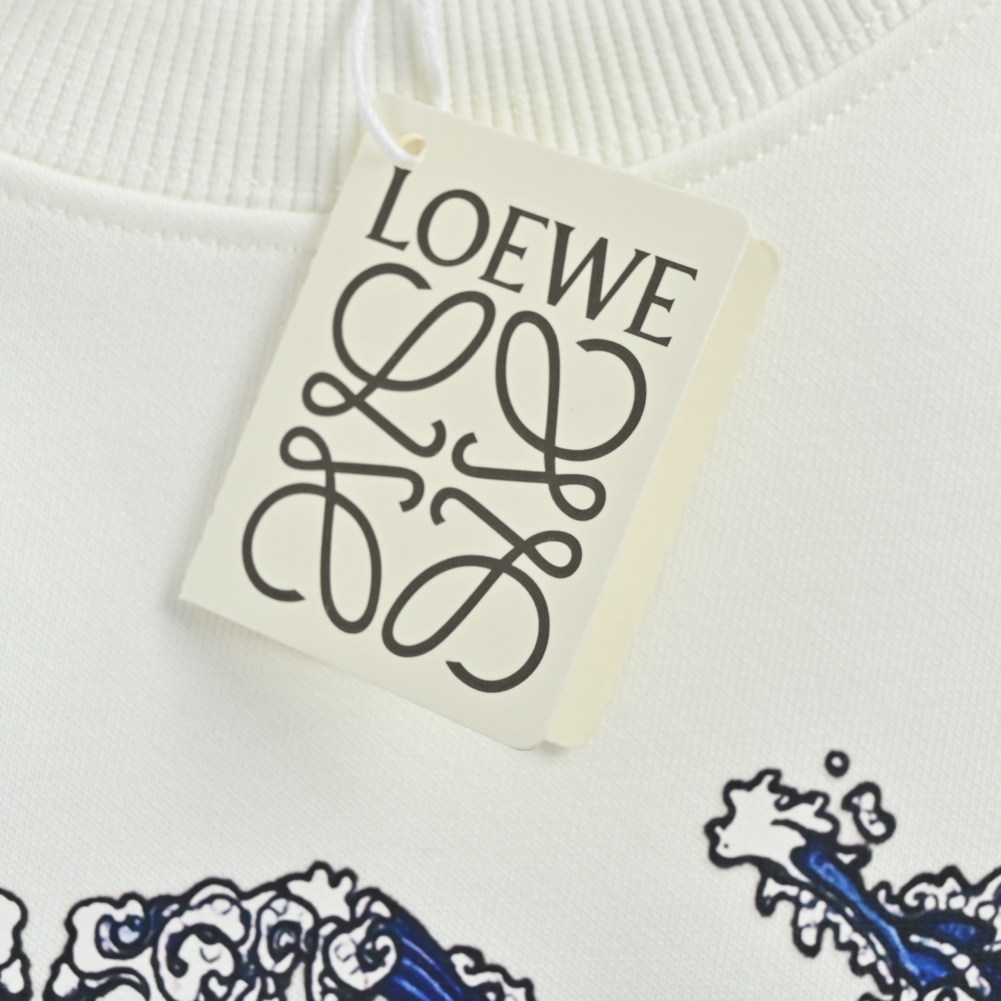 Loewe/罗意威 25Fw 海浪logo印花圆领卫衣