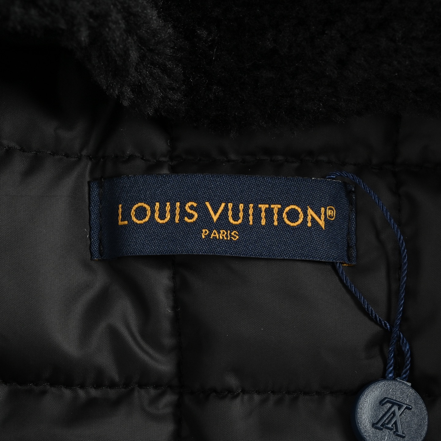 Louis Vuitton/路易威登 刺绣徽标毛领棉服外套
