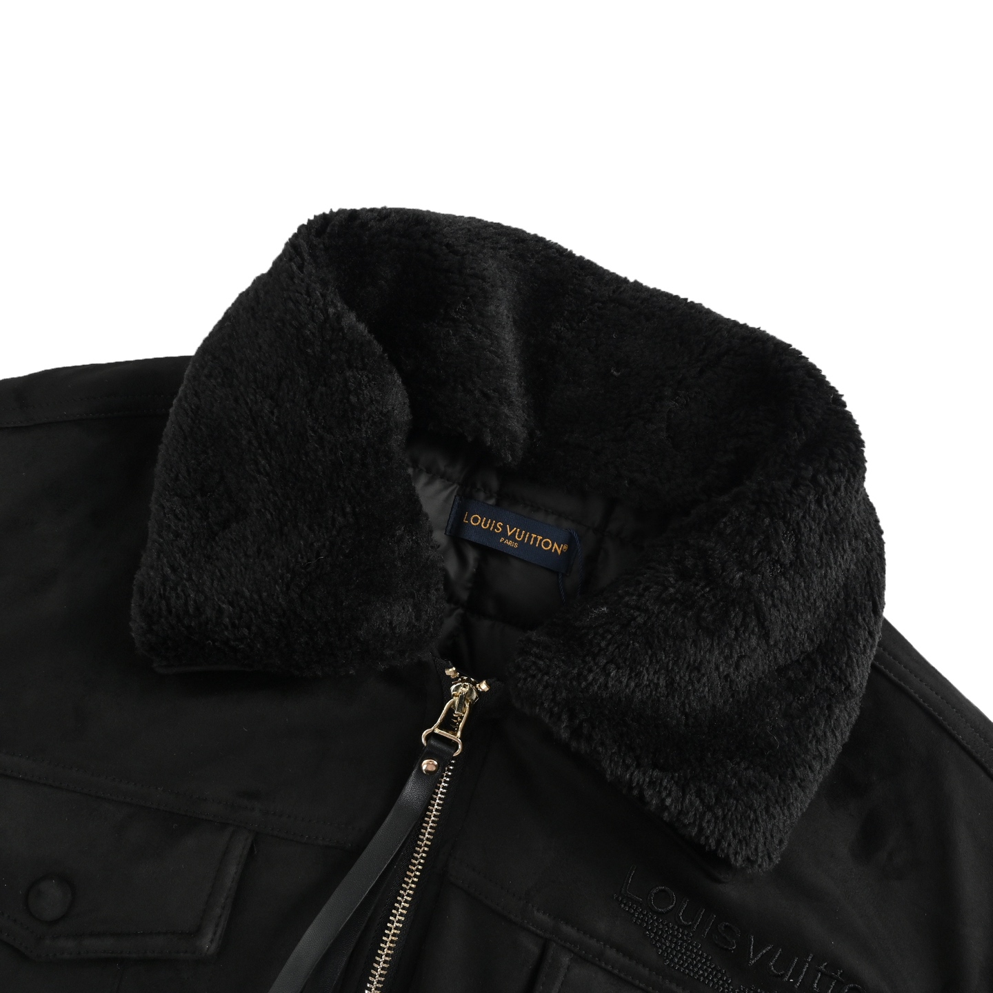 Louis Vuitton/路易威登 刺绣徽标毛领棉服外套
