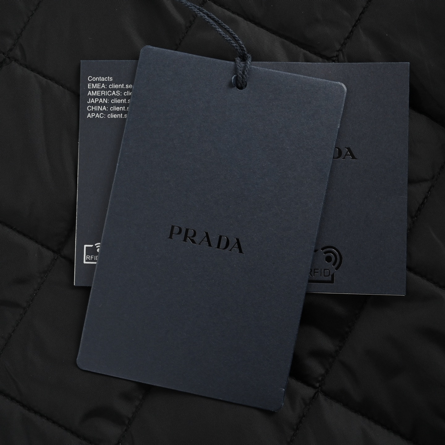 PRADA普拉达PRD 灯芯绒领三角标翻领棉服外套