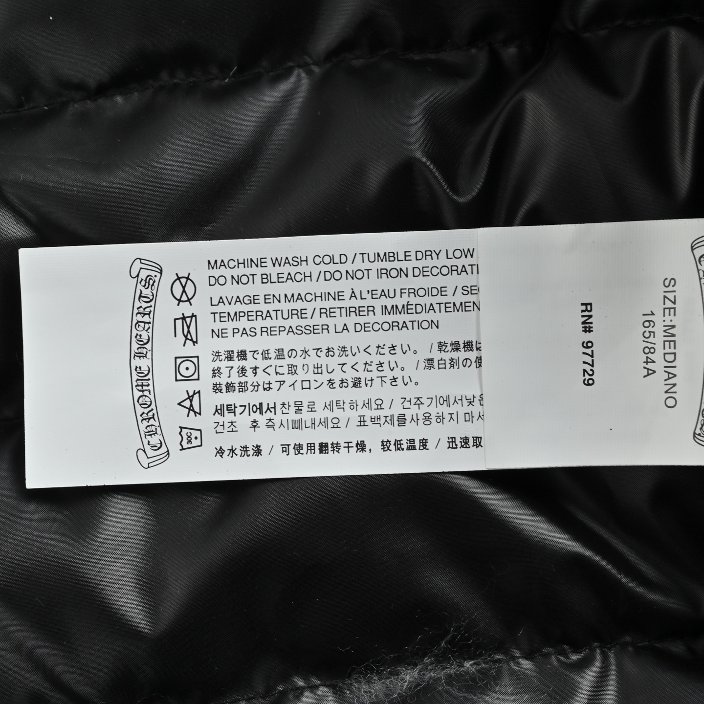Chrome Hearts/克罗心 25Fw 十字扣纯色棉服外套
