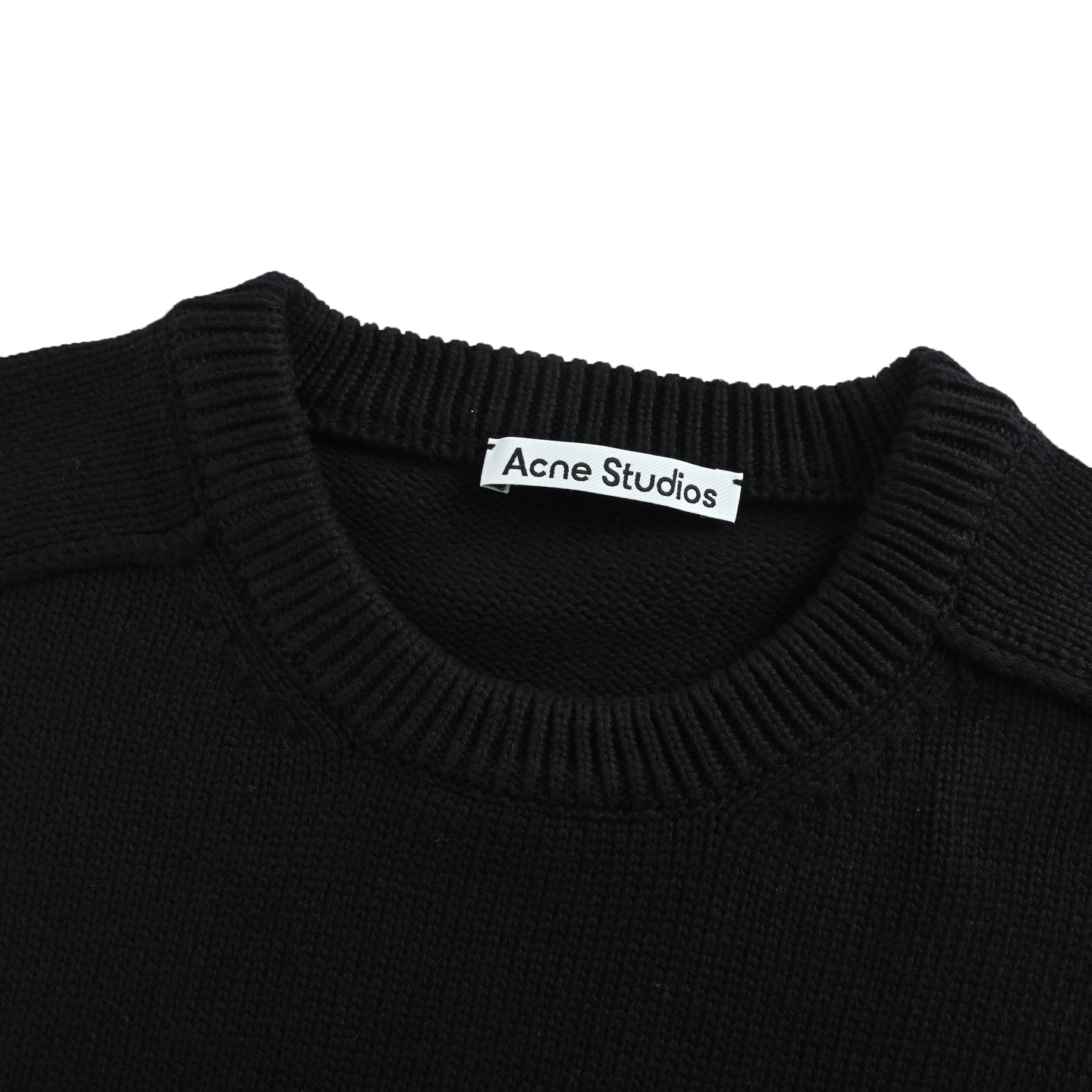 ACNE STUDIOS 后背字母印花圆领毛衣