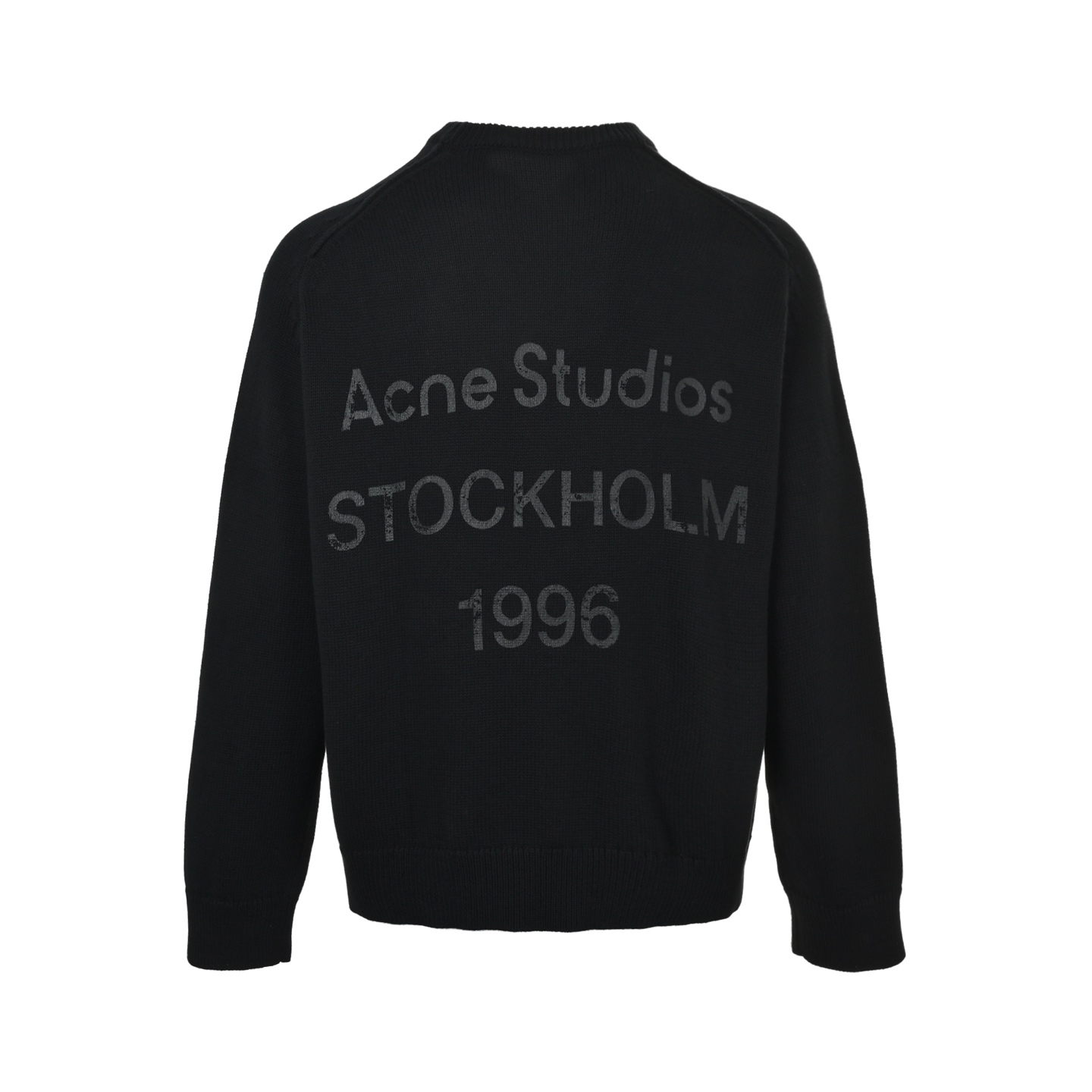 ACNE STUDIOS 后背字母印花圆领毛衣