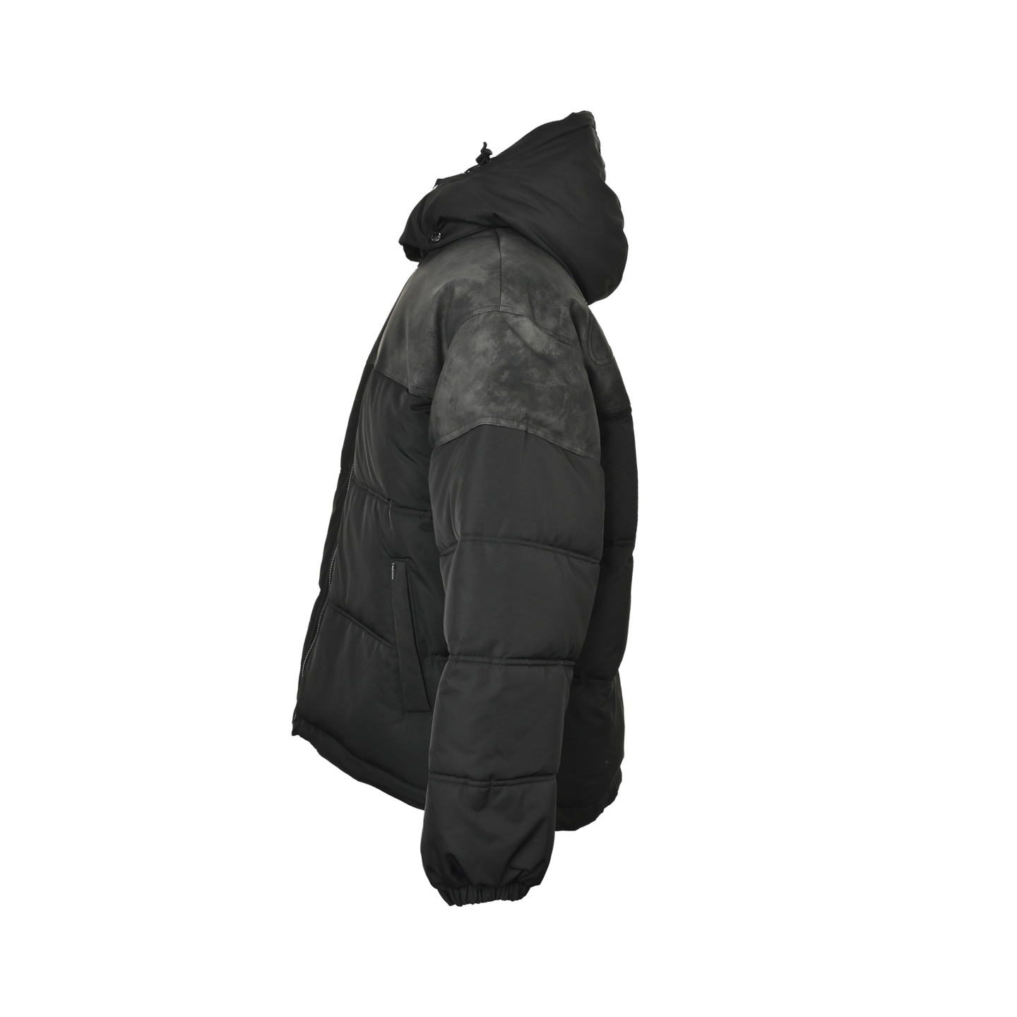 Supreme 25Fw 皮革拼接拉链羽绒面包服外套 黑色 白色 紫色