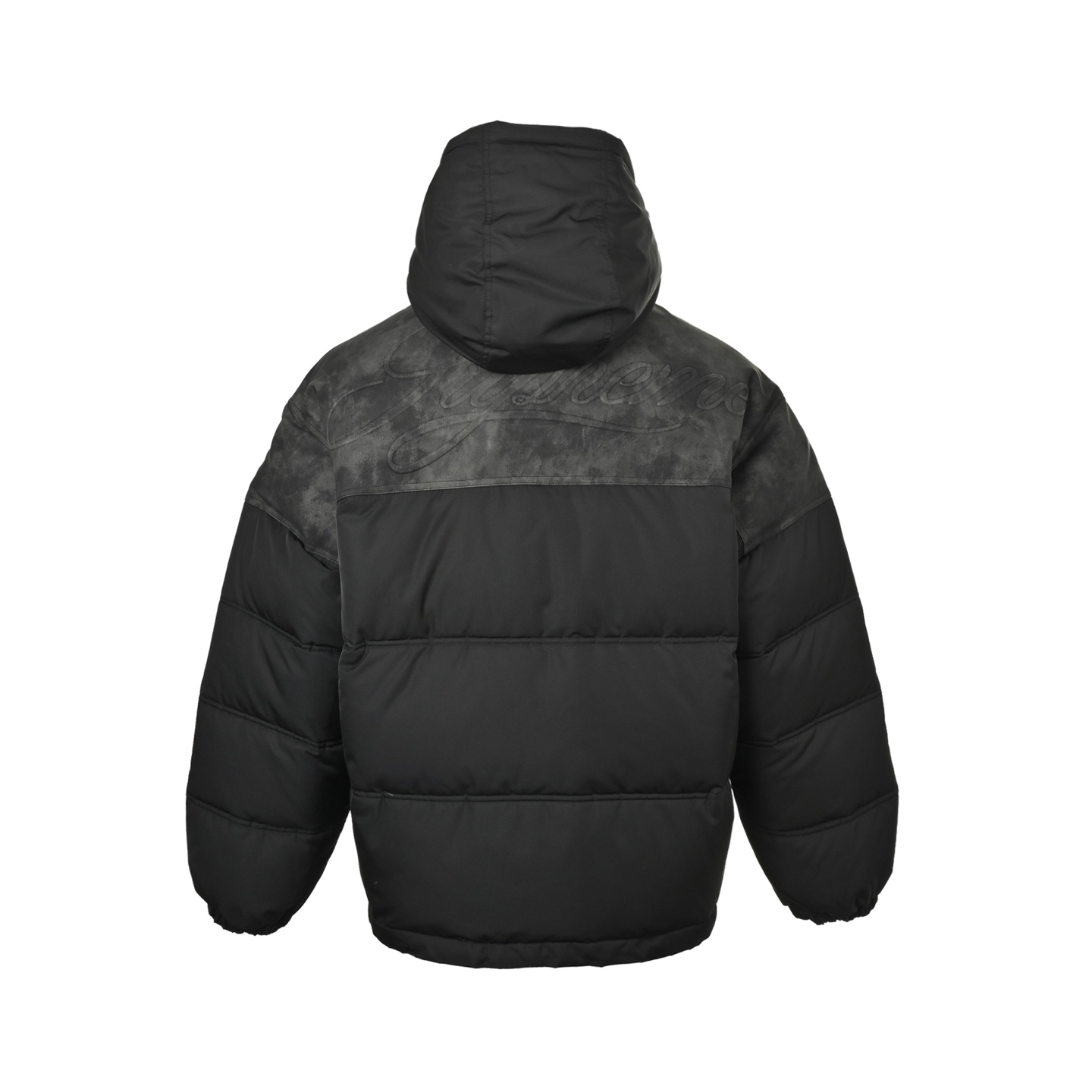 Supreme 25Fw 皮革拼接拉链羽绒面包服外套 黑色 白色 紫色